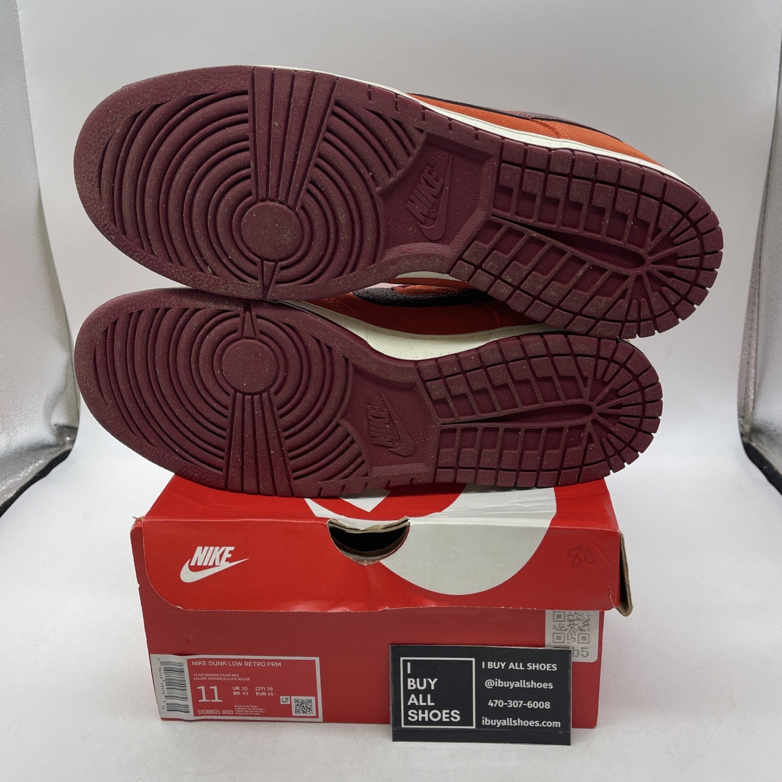 Size 11 - Nike Dunk Low Orange Suede (DQ8801-800)