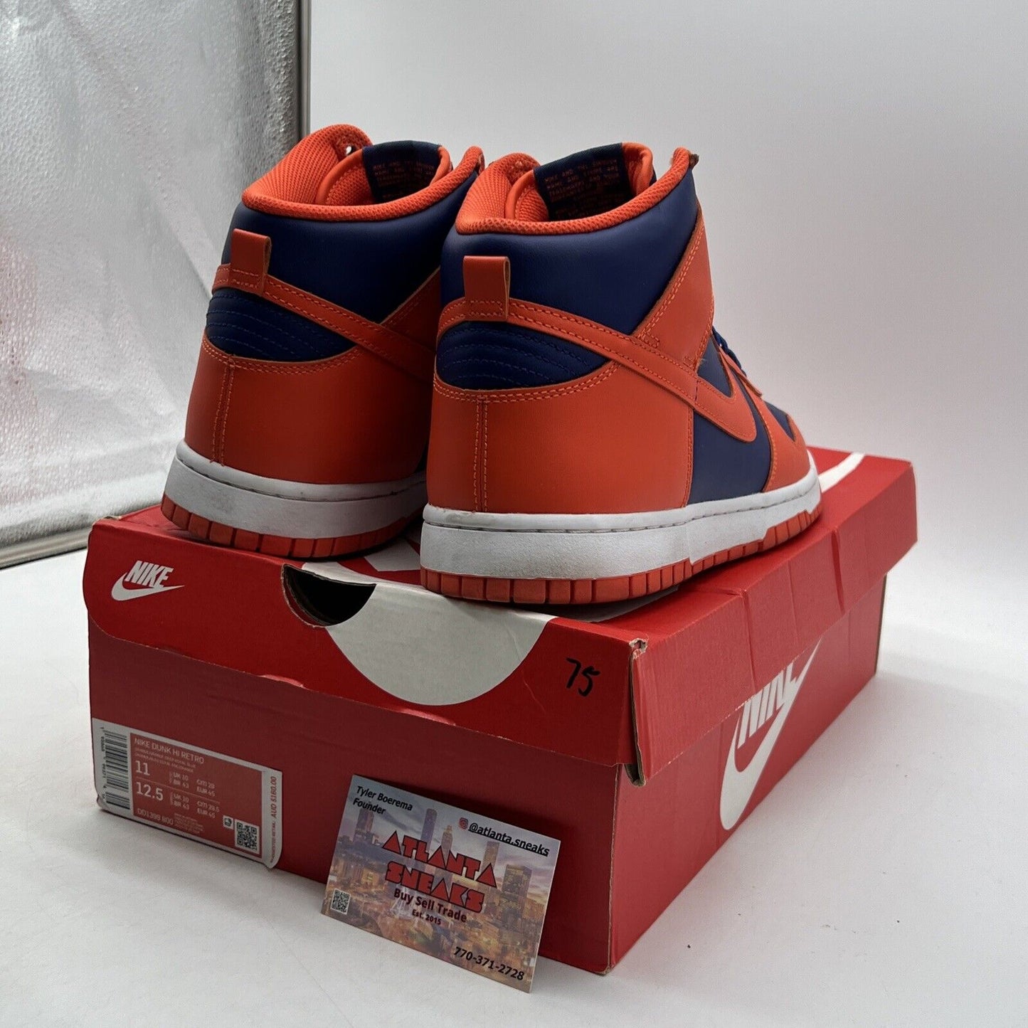 Size 11 - Nike Dunk High Knicks Blue Orange White Leather (DD1399-800)