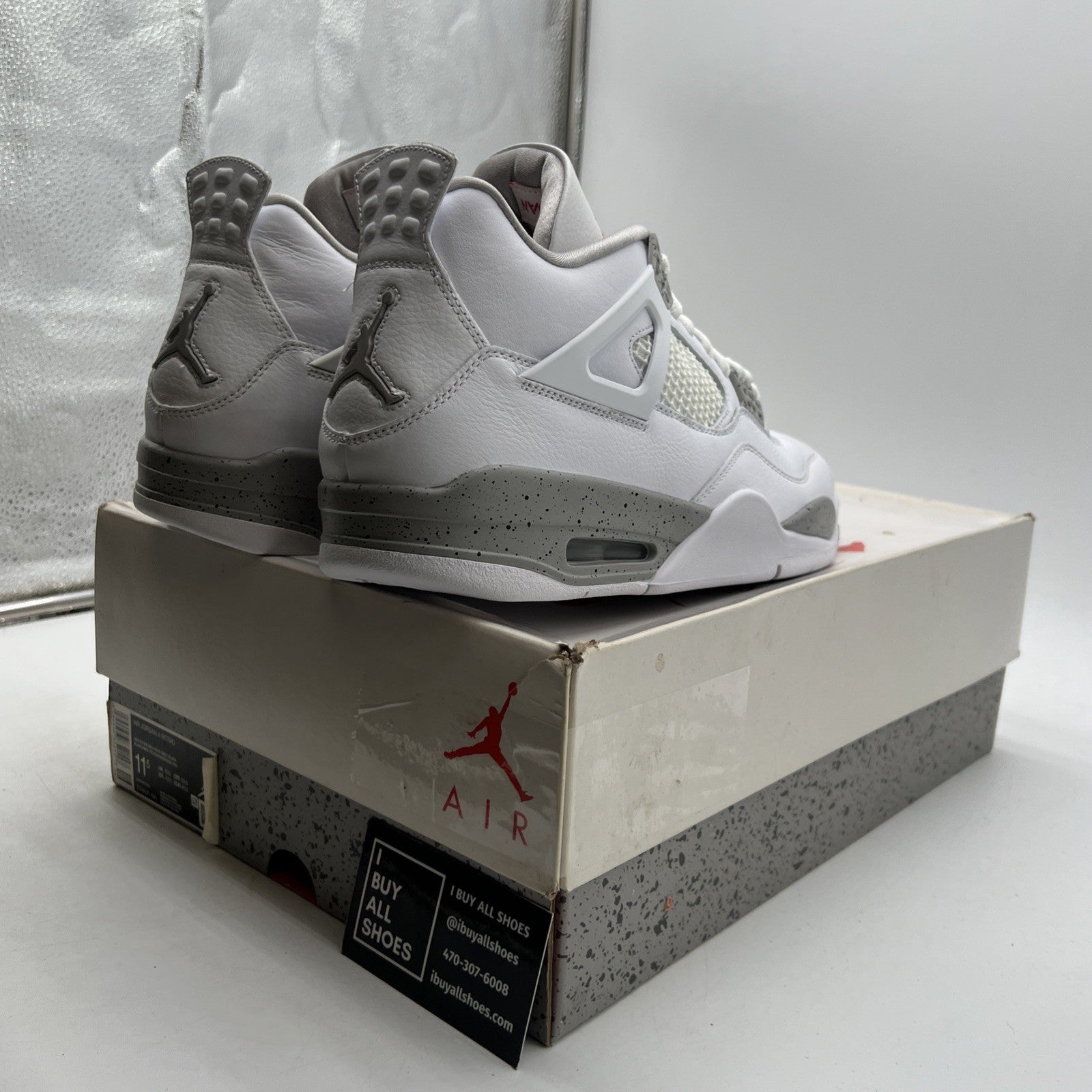 Size 11.5 - Air Jordan 4 Retro Mid White Oreo (CT8527-100)