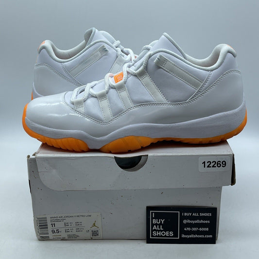 Size 11W - Air Jordan 11 Retro Low Bright Citrus White Leather (AH7860-139)