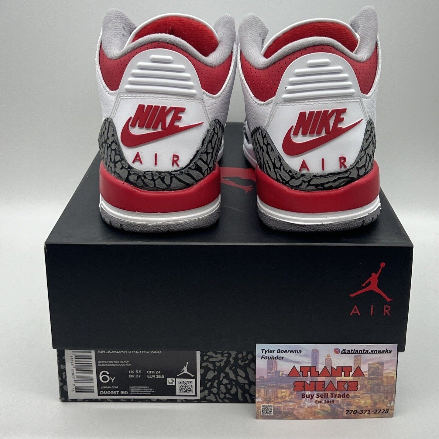 Size 6 - Jordan 3 Retro Mid Fire Red Brand New Og All Red White Cement