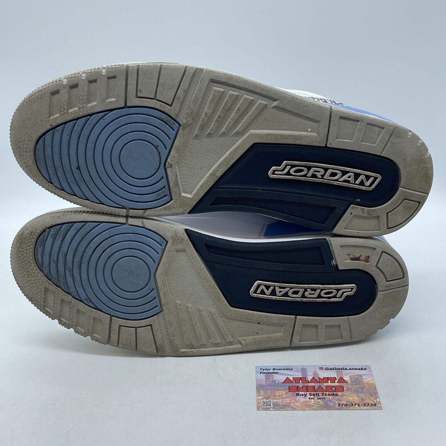 Size 12 - Jordan 3 Retro Mid UNC Blue White Leather Grey Suede (CT8532-104)