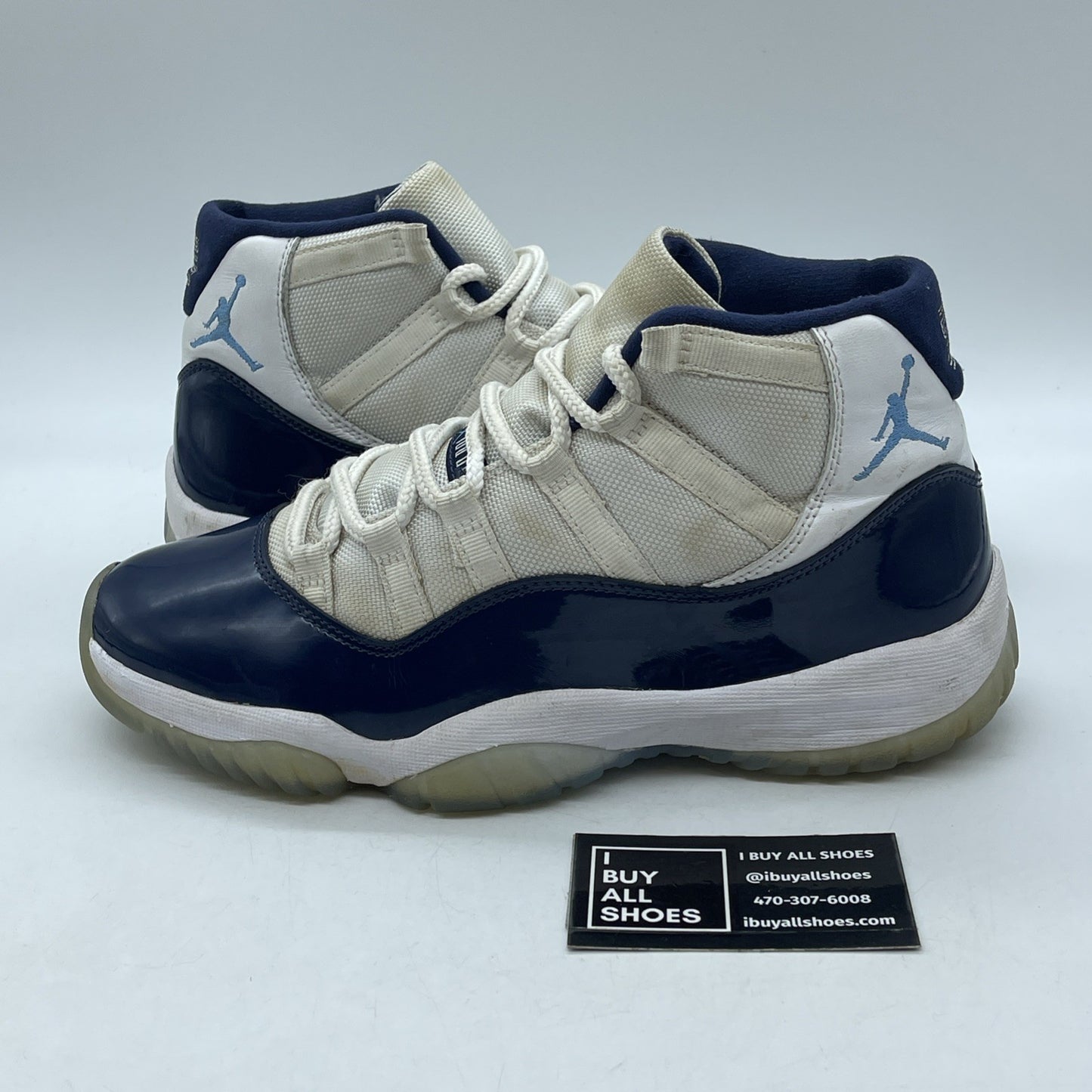 Size 8.5 - Jordan 11 Retro High Win Like '82 Blue White Leather (378037-123)