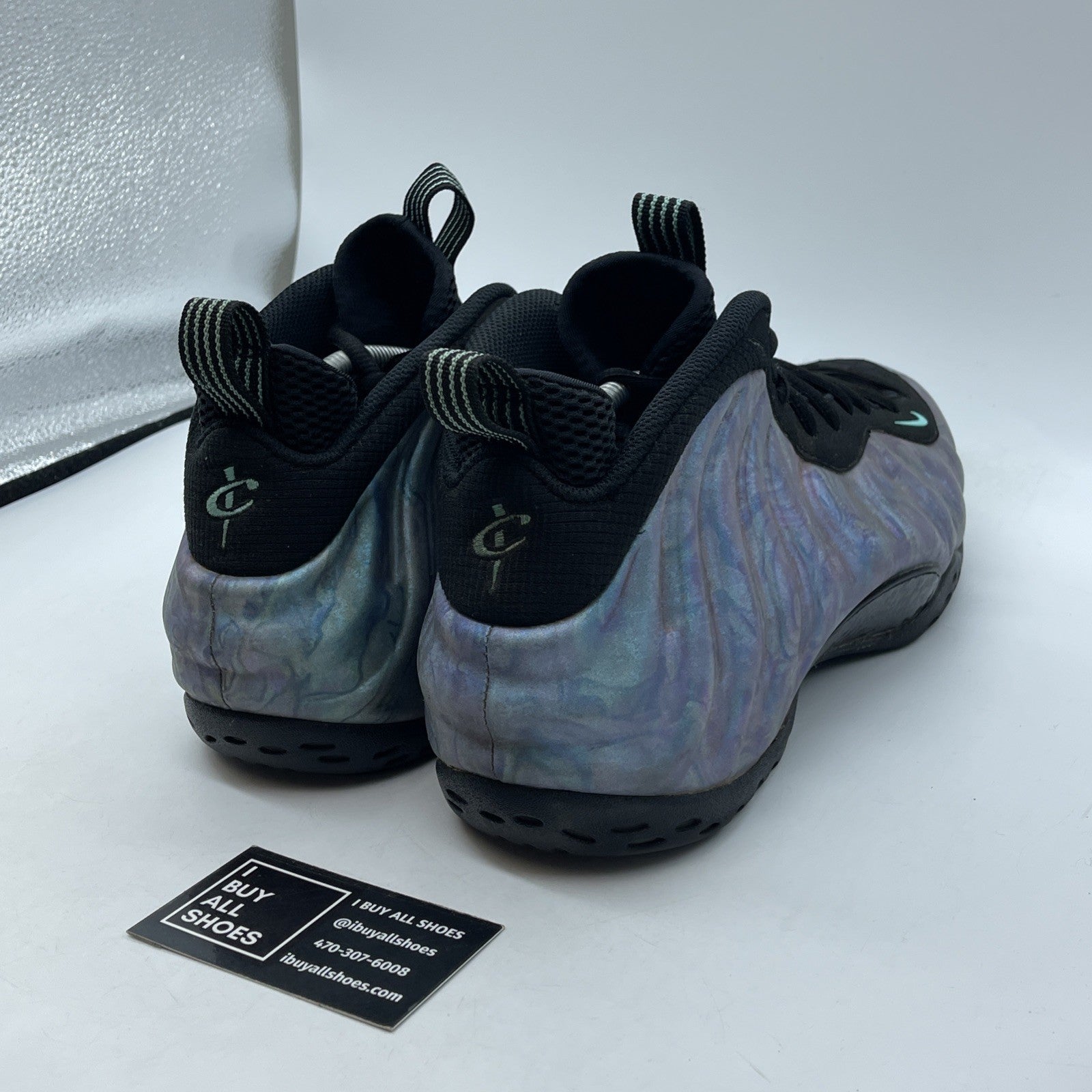 Size 12 - Nike Air Foamposite One Premium Abalone Blue Black Suede (575420-009)