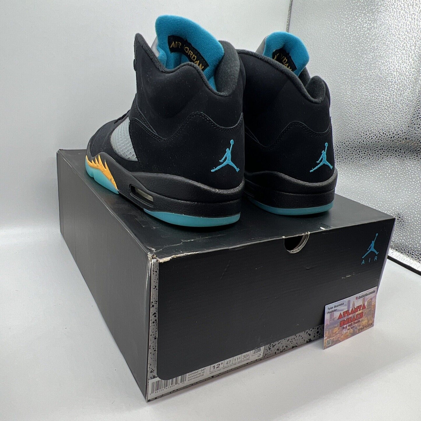 Size 12.5 - Jordan 5 Retro Mid Aqua Brand New Og All