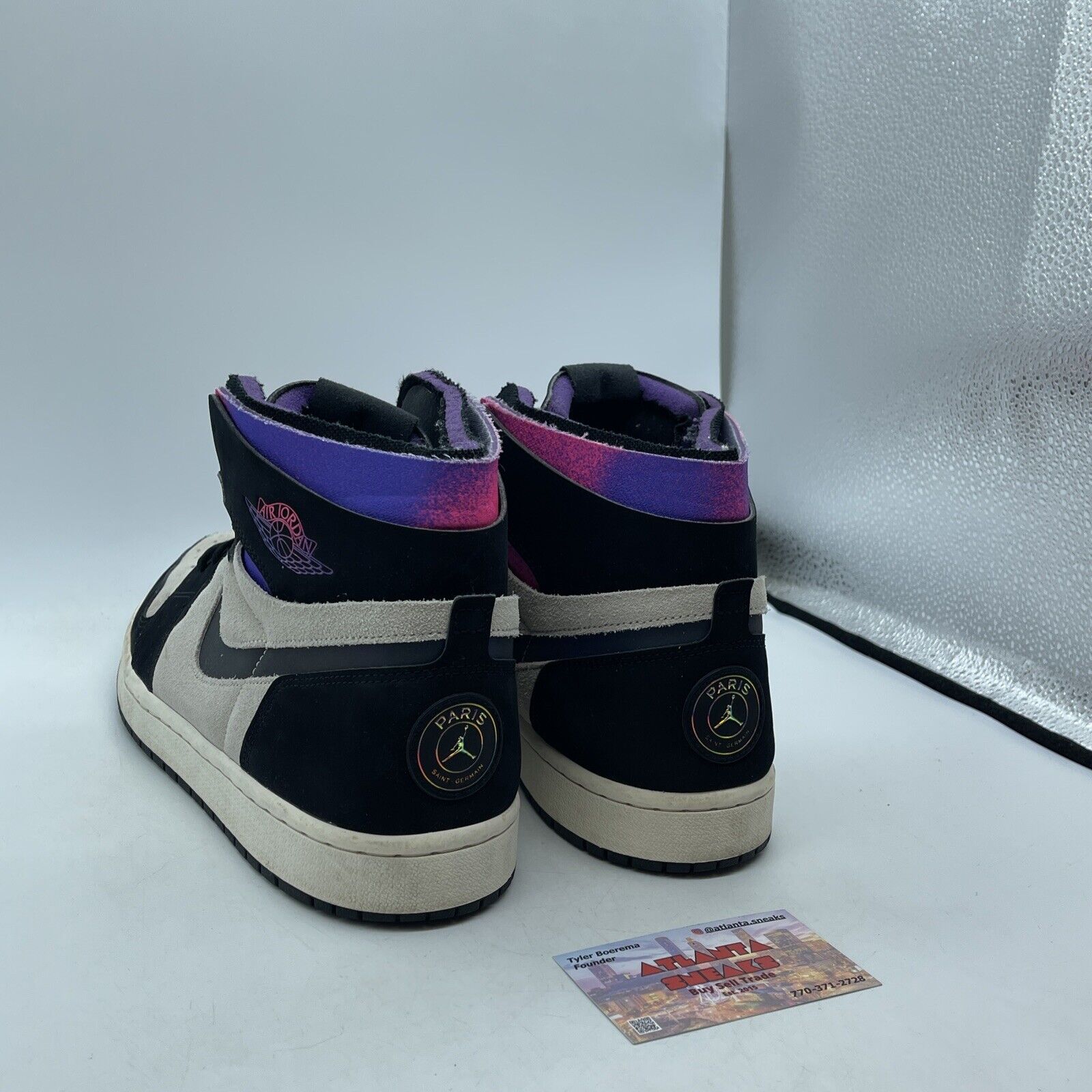 Size 11.5 - Paris Saint-Germain x Air Jordan 1 Zoom Comfort High Paris Suede