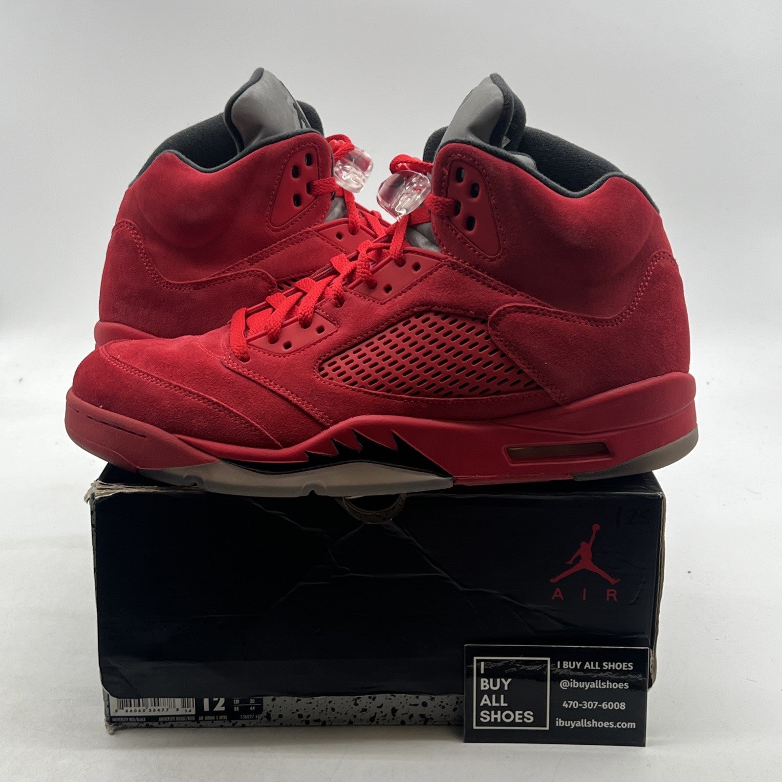 Size 12 - Air Jordan 5 Retro Red Suede (136027-602)