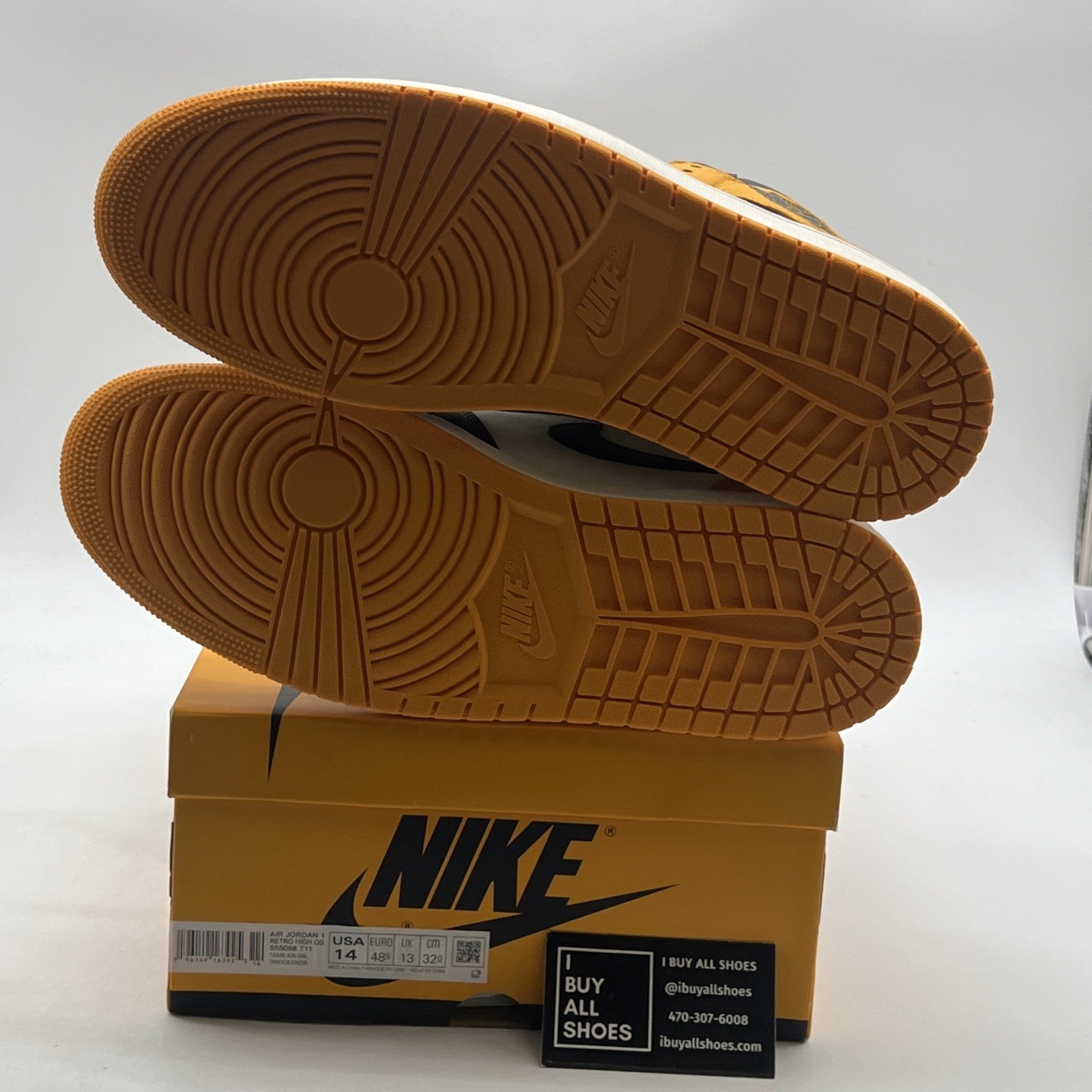 Size 14 - Air Jordan 1 Retro OG High Yellow Toe (555088-711)