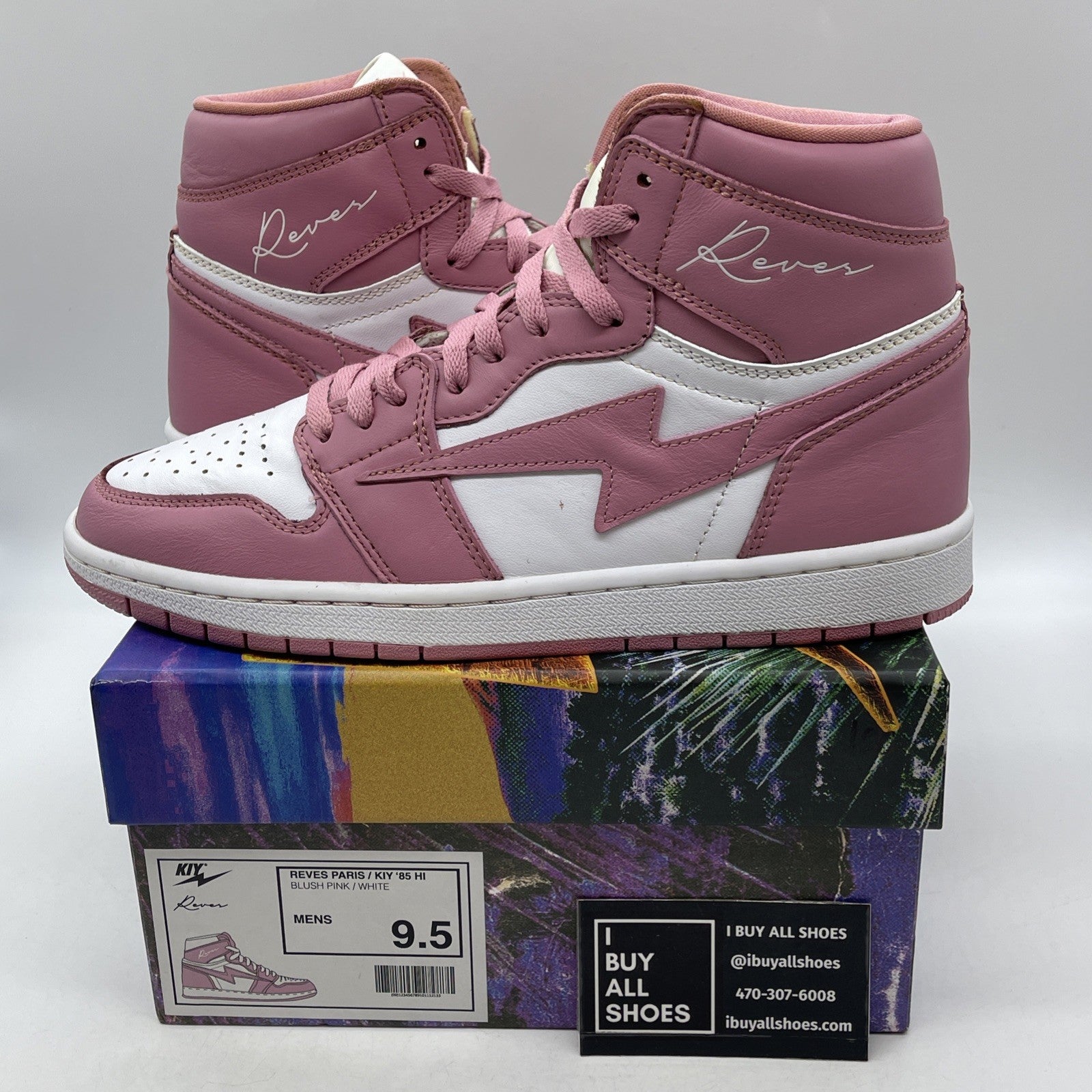 Size 9.5 - AIR KIY x REVES PARIS ‘85 HI “BLUSH PINK”