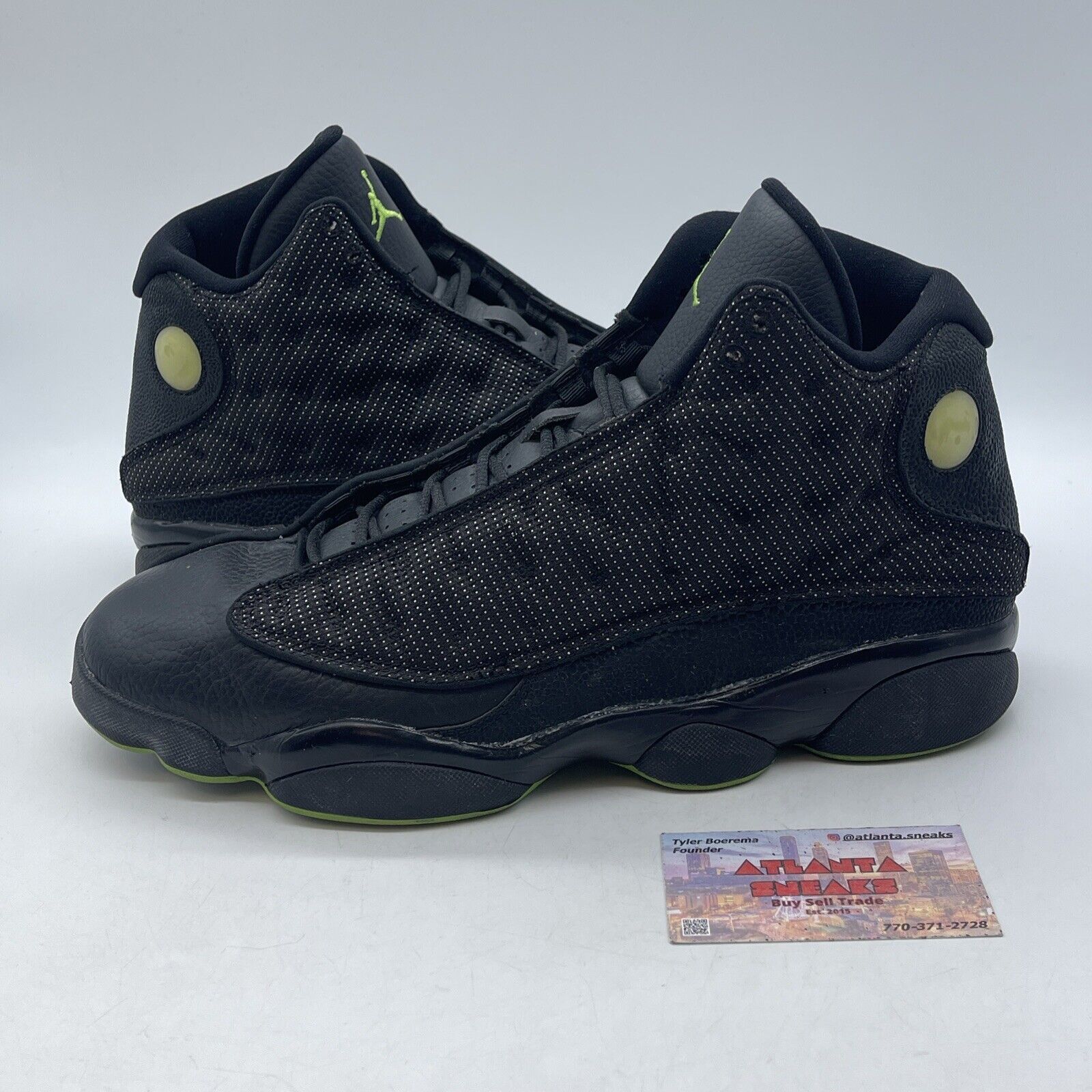 Size 12 - Air Jordan 13 Retro 2010 Altitude Black Leather Suede (414571-002)