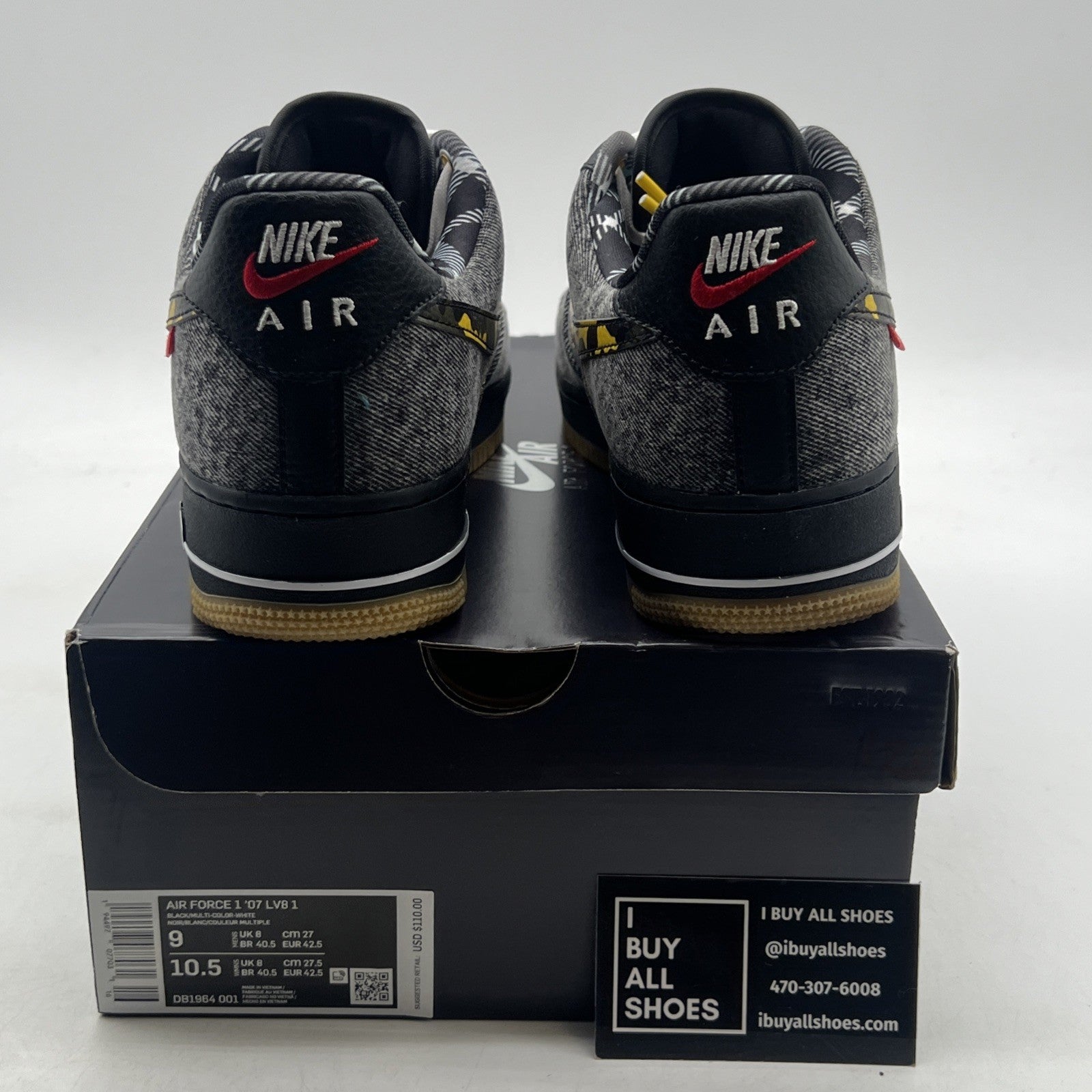 Size 9 - Nike Air Force 1 Low Camo Denim Remix (DB1964-001)