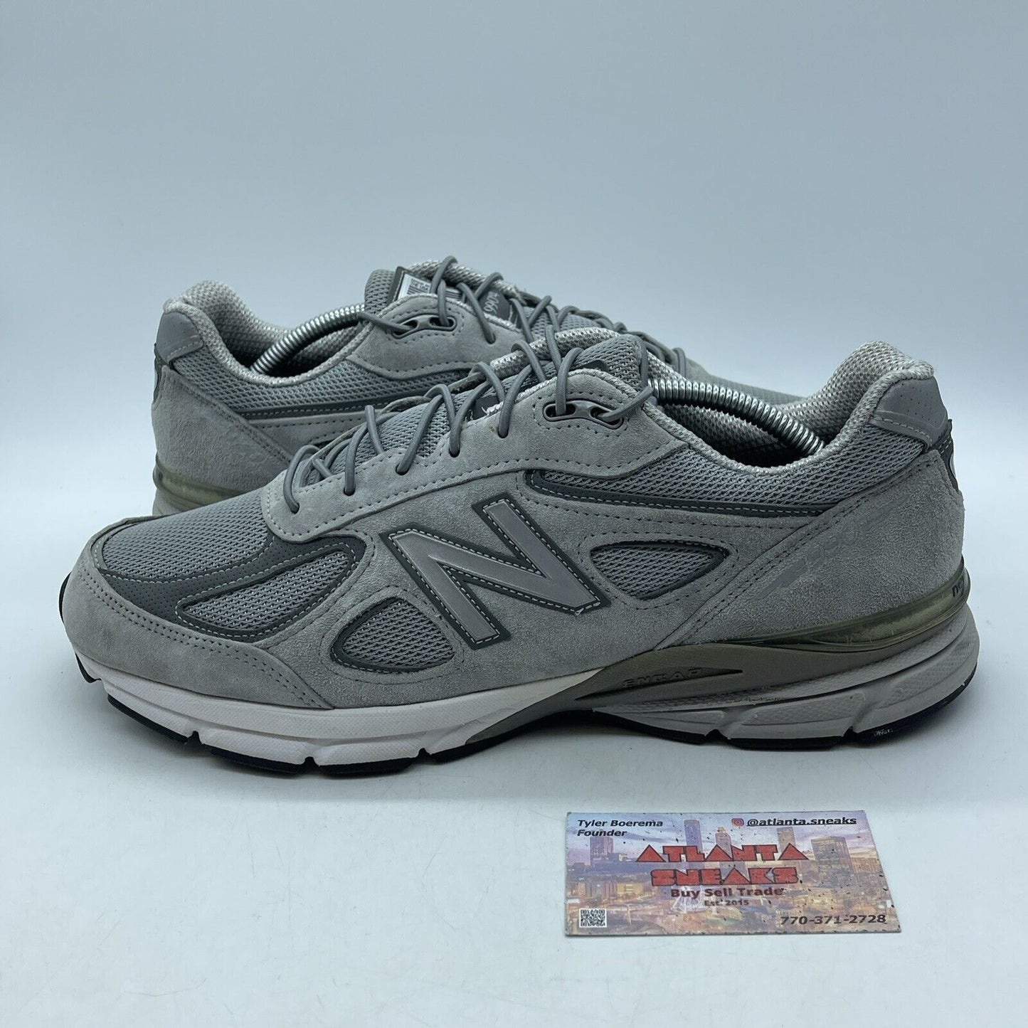 Size 11 - New Balance 990v4 Made in USA Castlerock Grey White Suede (M990GL4)