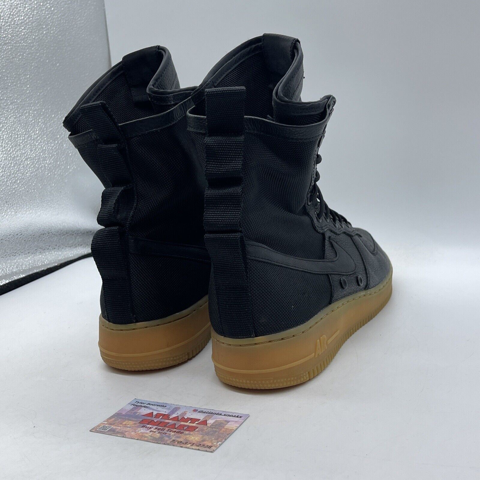 Size 11.5 - Nike SF Air Force 1 Gum Black Brown Leather Suede (859202-009)