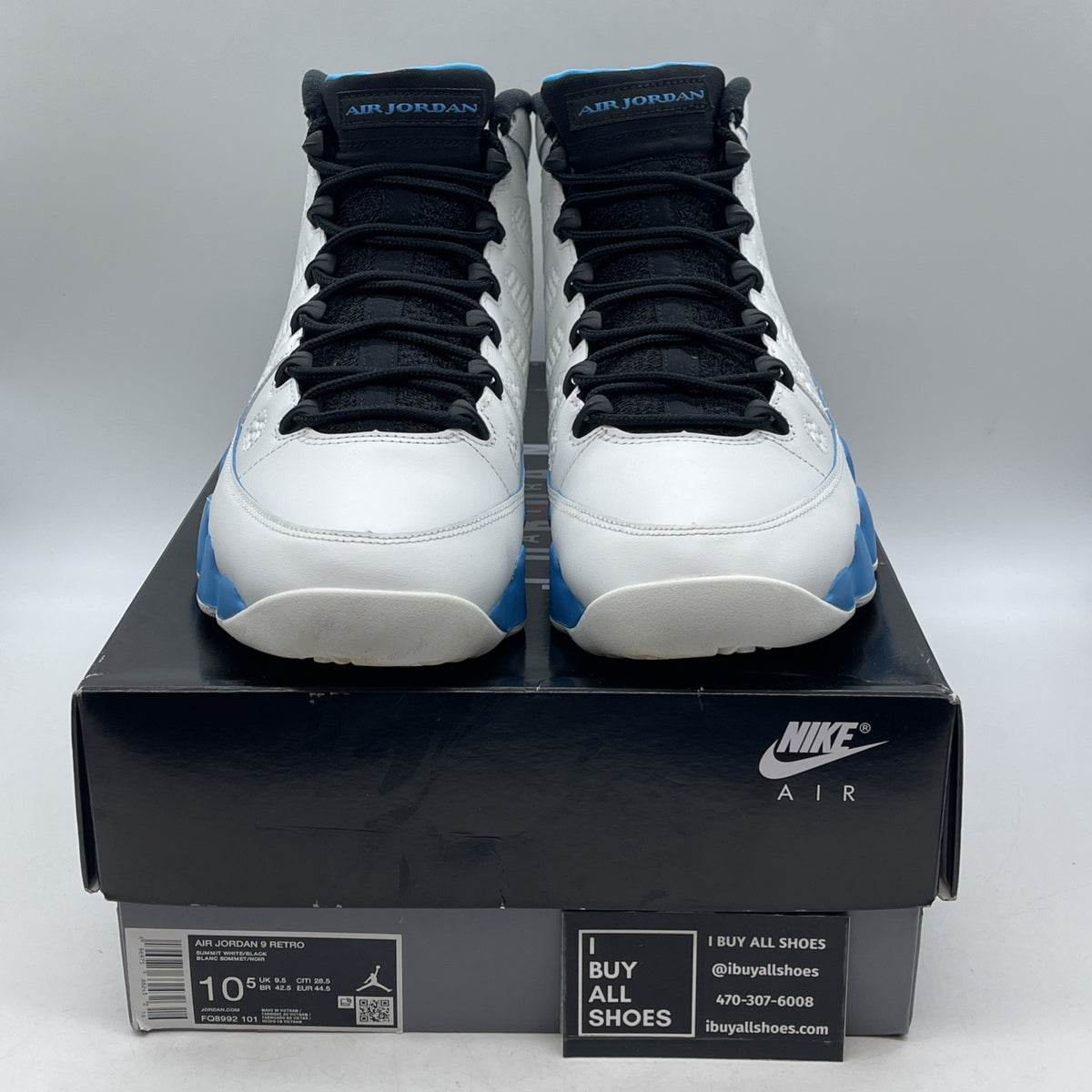 Size 10.5 - Air Jordan 9 Retro 2024 Powder Blue (FQ8992-101)