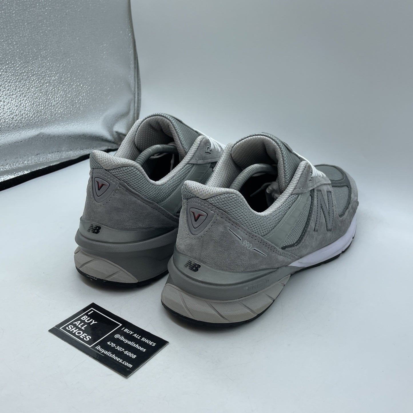 Size 12 - New Balance 990v5 Made in USA Low Castlerock Grey Suede (M990GL5)