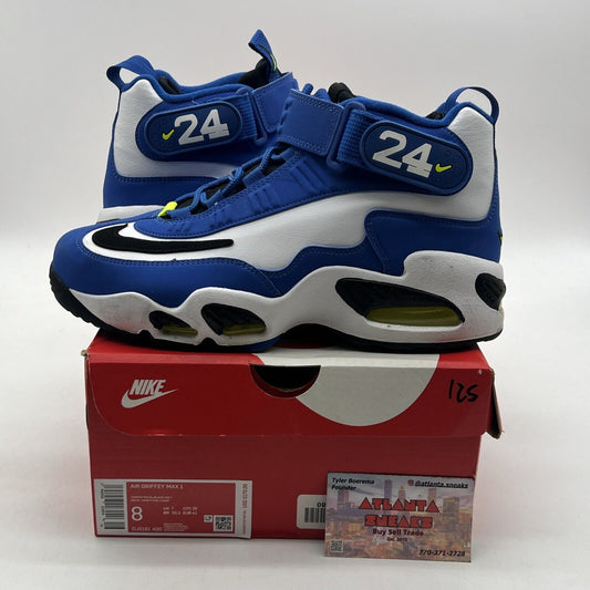 Size 8 - Nike Air Griffey Max 1 2021 Varsity Royal Black White Suede DJ5161-400