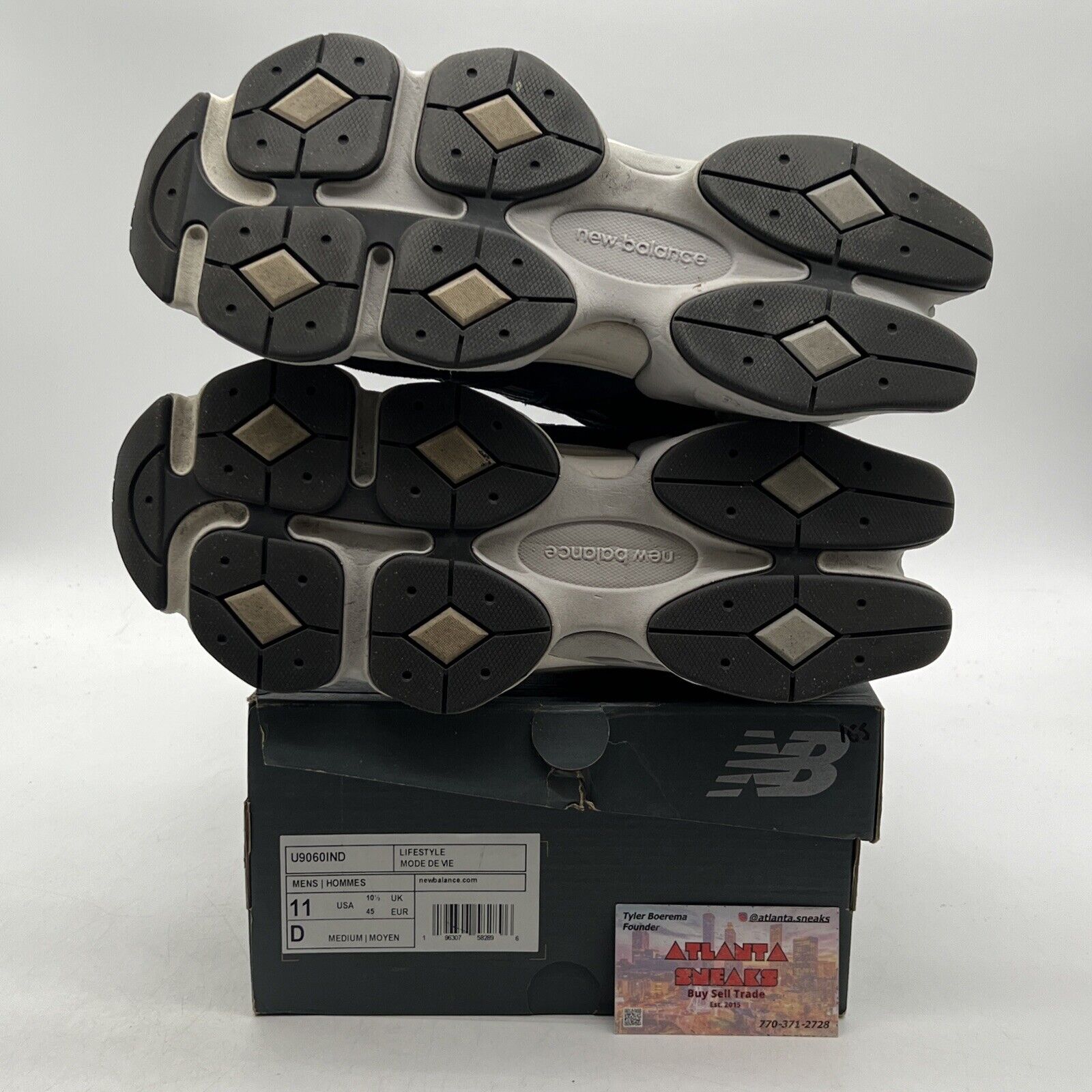 Size 11 - New Balance 9060 Natural Indigo Grey Suede Navy (U906IND)