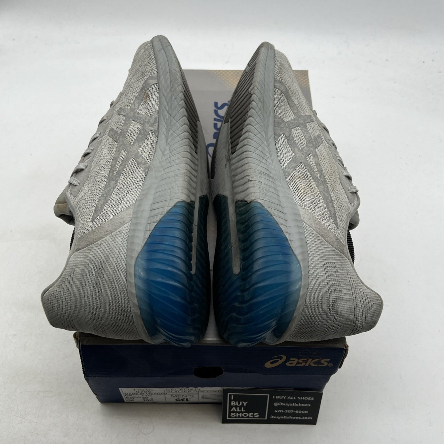 Size 11.5 - Asics Gel-Kenun Gray Mesh Athletic Running Sneakers (T7C4N-9796)