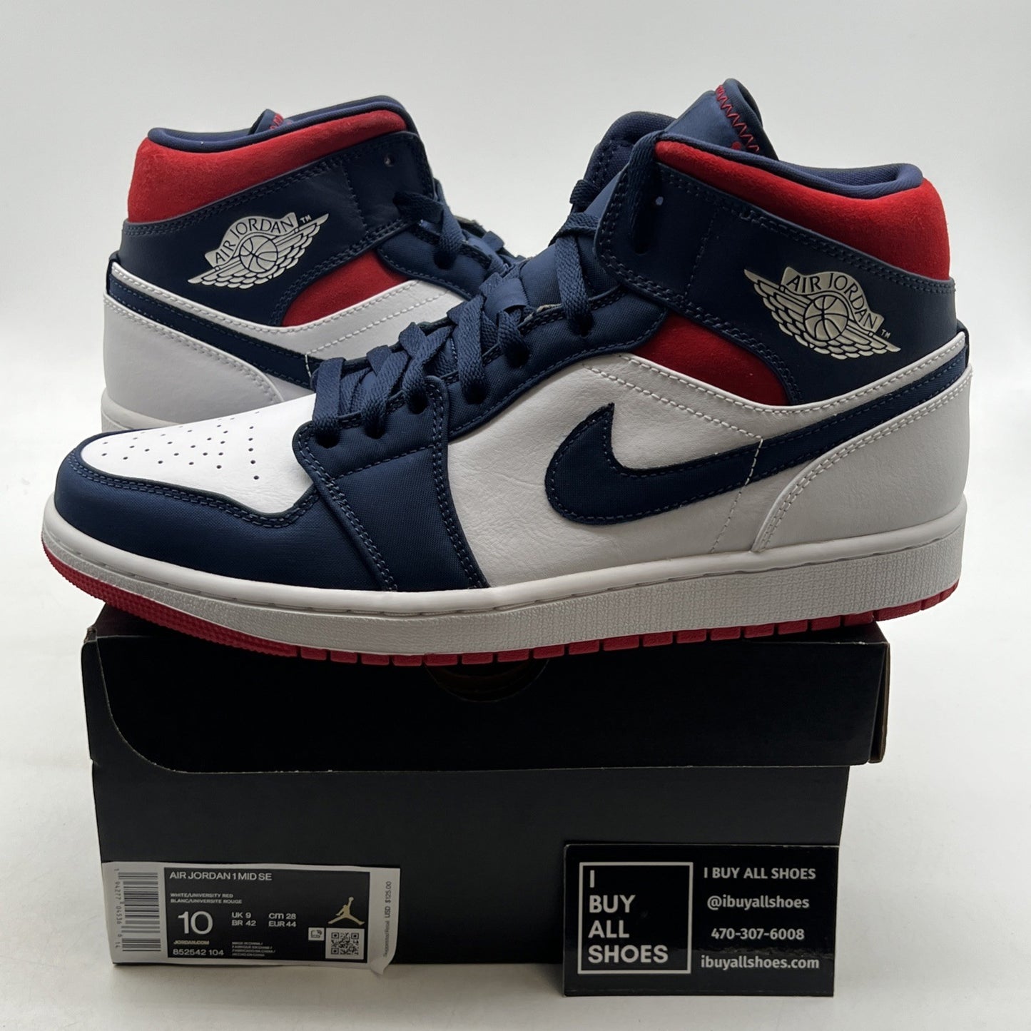Size 10 - Air Jordan 1 SE Mid Olympic (852542-104)