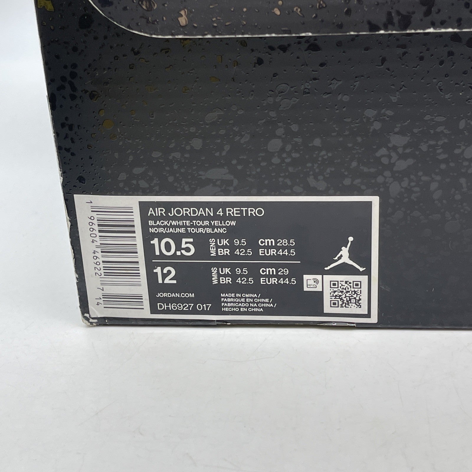 Size 10.5 - Jordan 4 Retro Mid Thunder Yellow Black White Suede (DH6927-017)