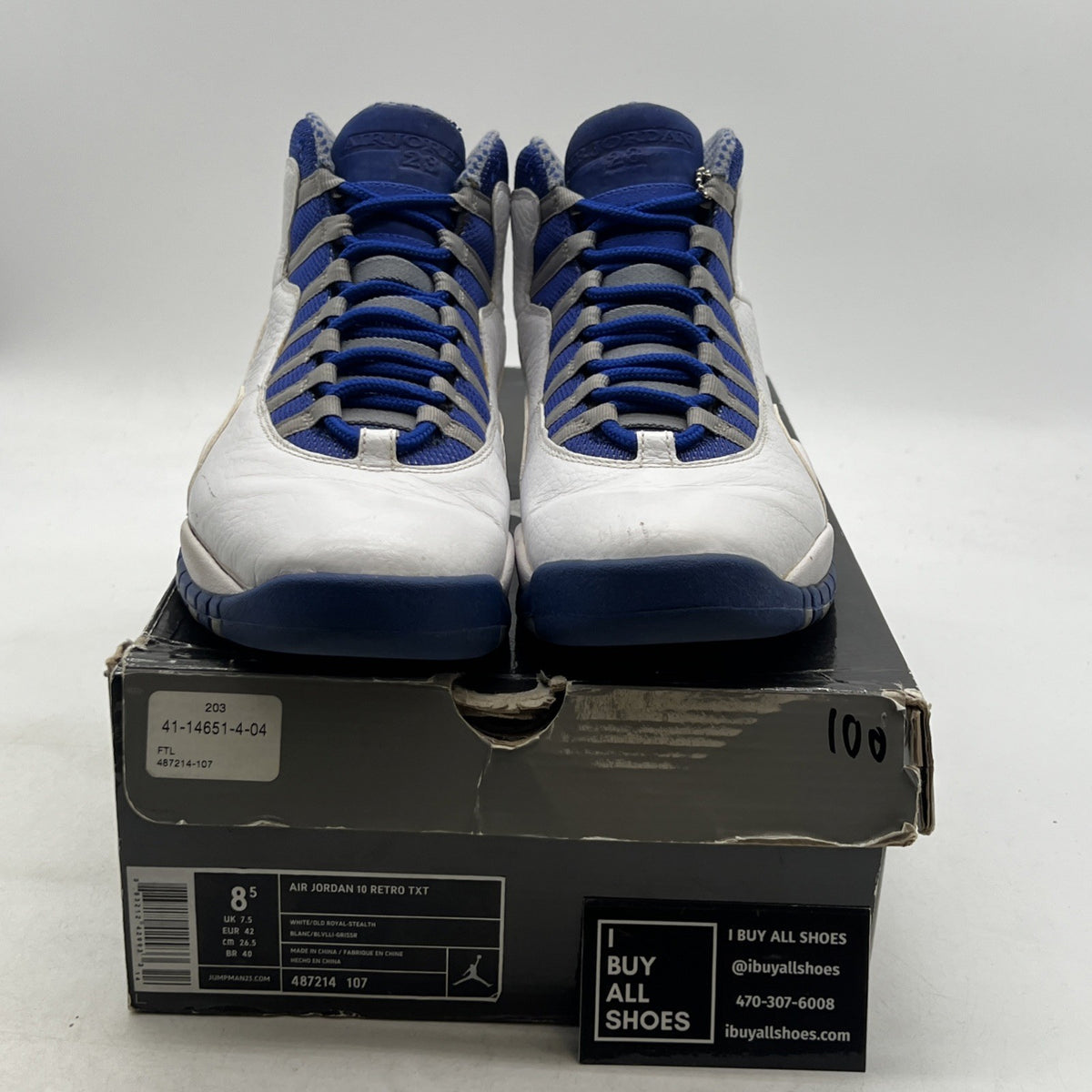 Size 8.5 - Air Jordan 10 Retro TXT Old Royal (487214-107)