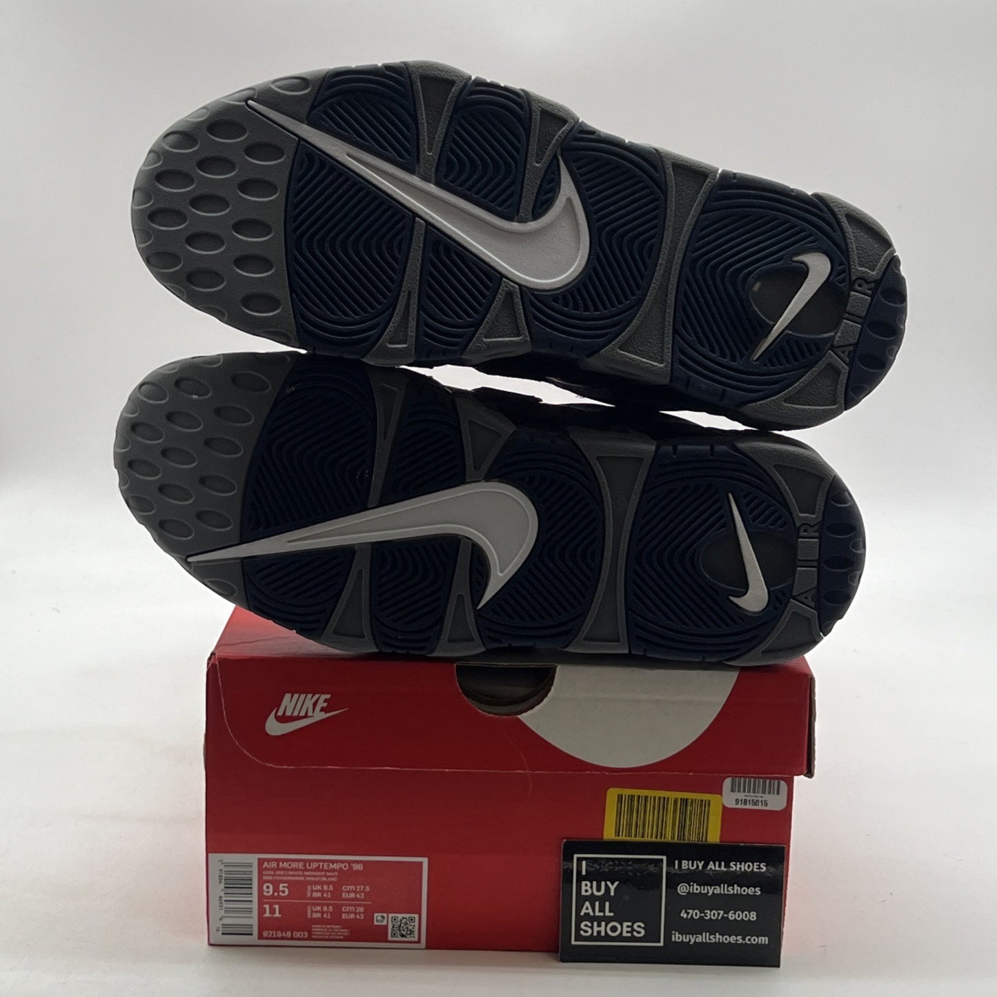 Size 9.5 - Nike Air More Uptempo Georgetown (921948-003).