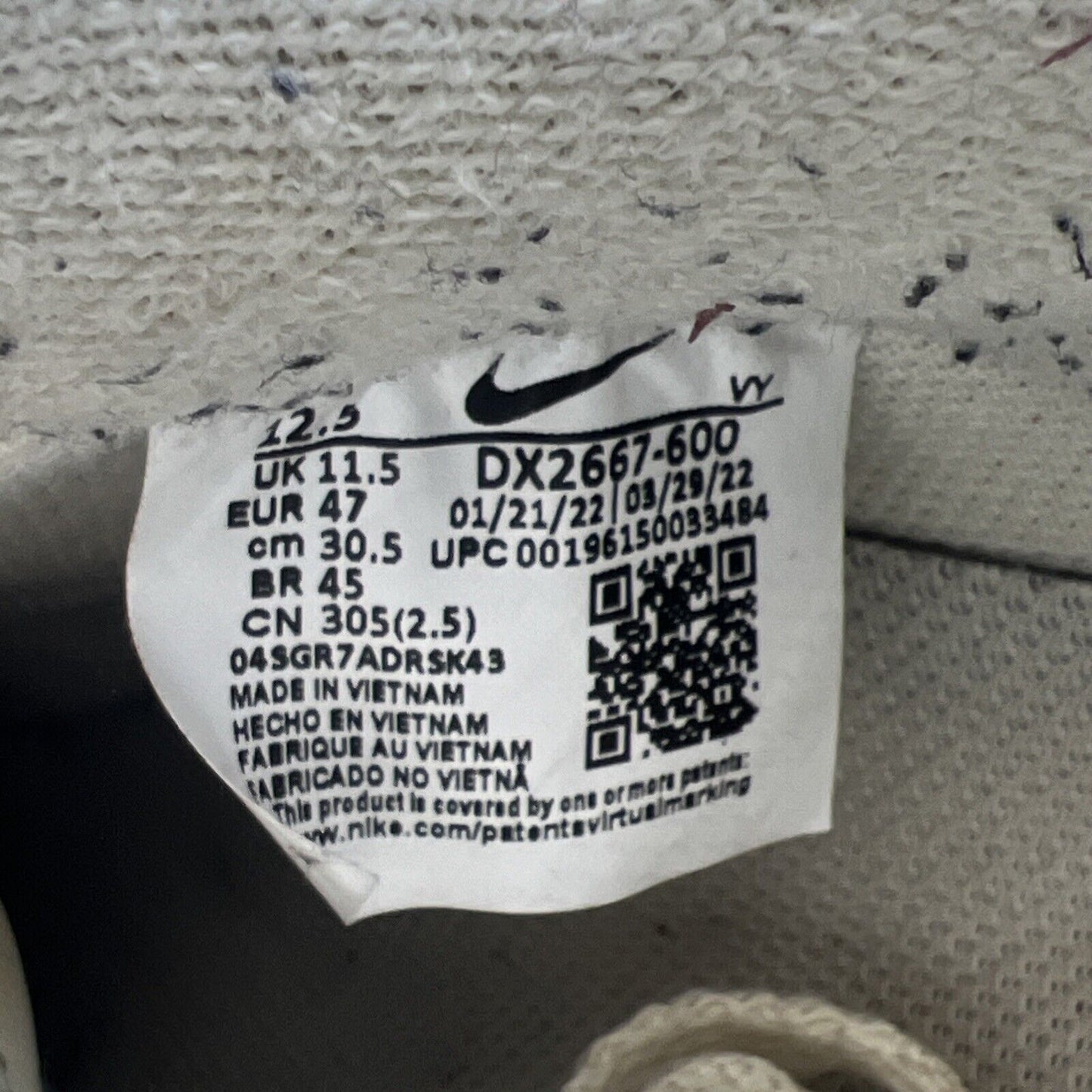 Size 12.5 - Nike Air Force 1 Low Feel Free, Let's Talk (DX2667-600)