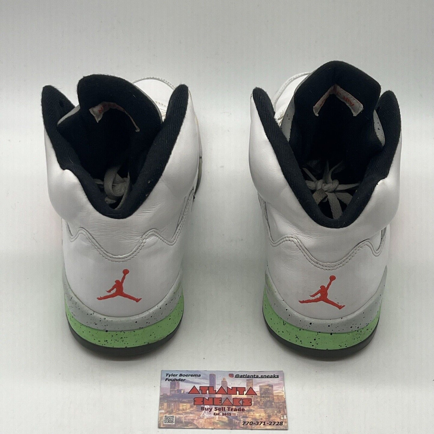 Nike Air Jordan 5 V Retro Pro Stars Poison Green White Size 12.5 Box 136027 115