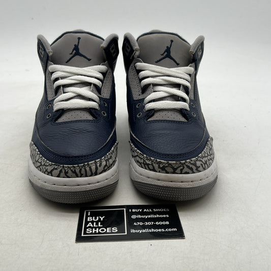 Size 6Y - Air Jordan 3 Retro "Georgetown" Midnight Navy/Cement (398614-401)