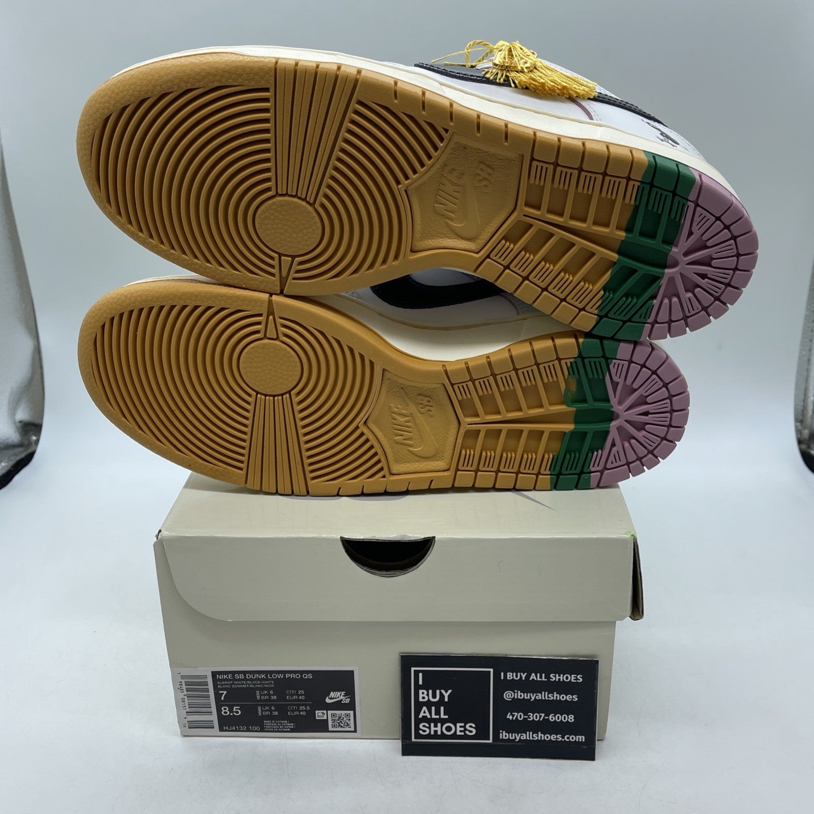 Size 7 - CSEF x Nike Dunk SB Low White Clear Emerald (HJ4132-100)