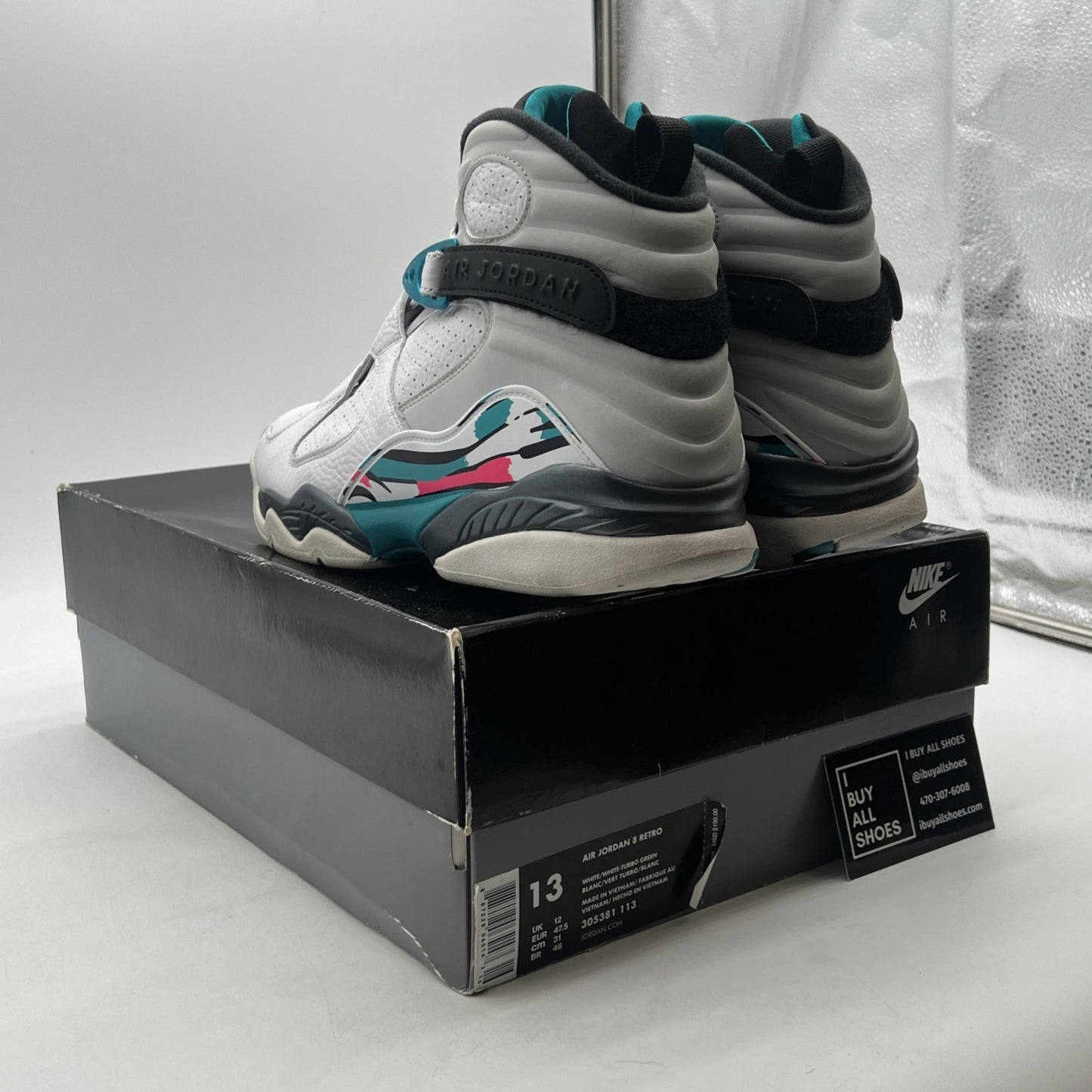 Size 13 - Air Jordan 8 Retro South Beach (305381-113)