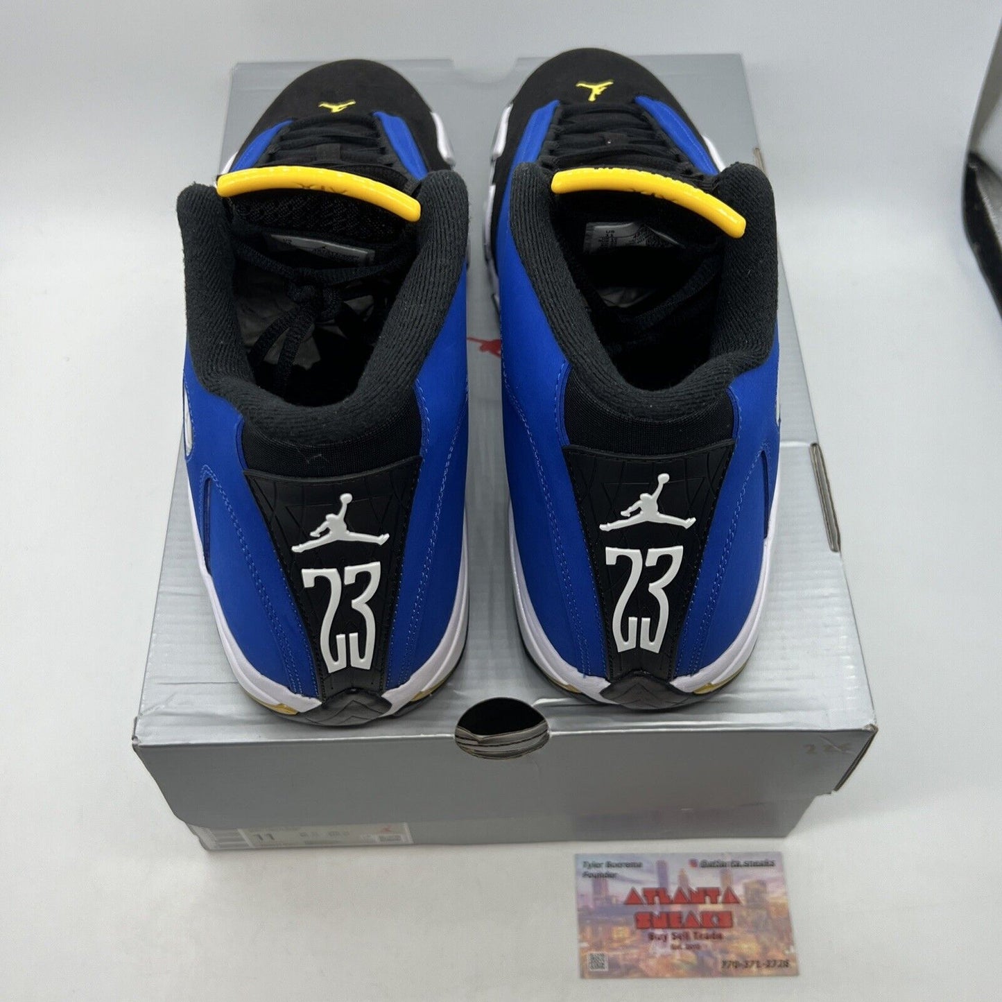 Size 11 - Air Jordan 14 Retro Laney White Black Suede (487471-407)