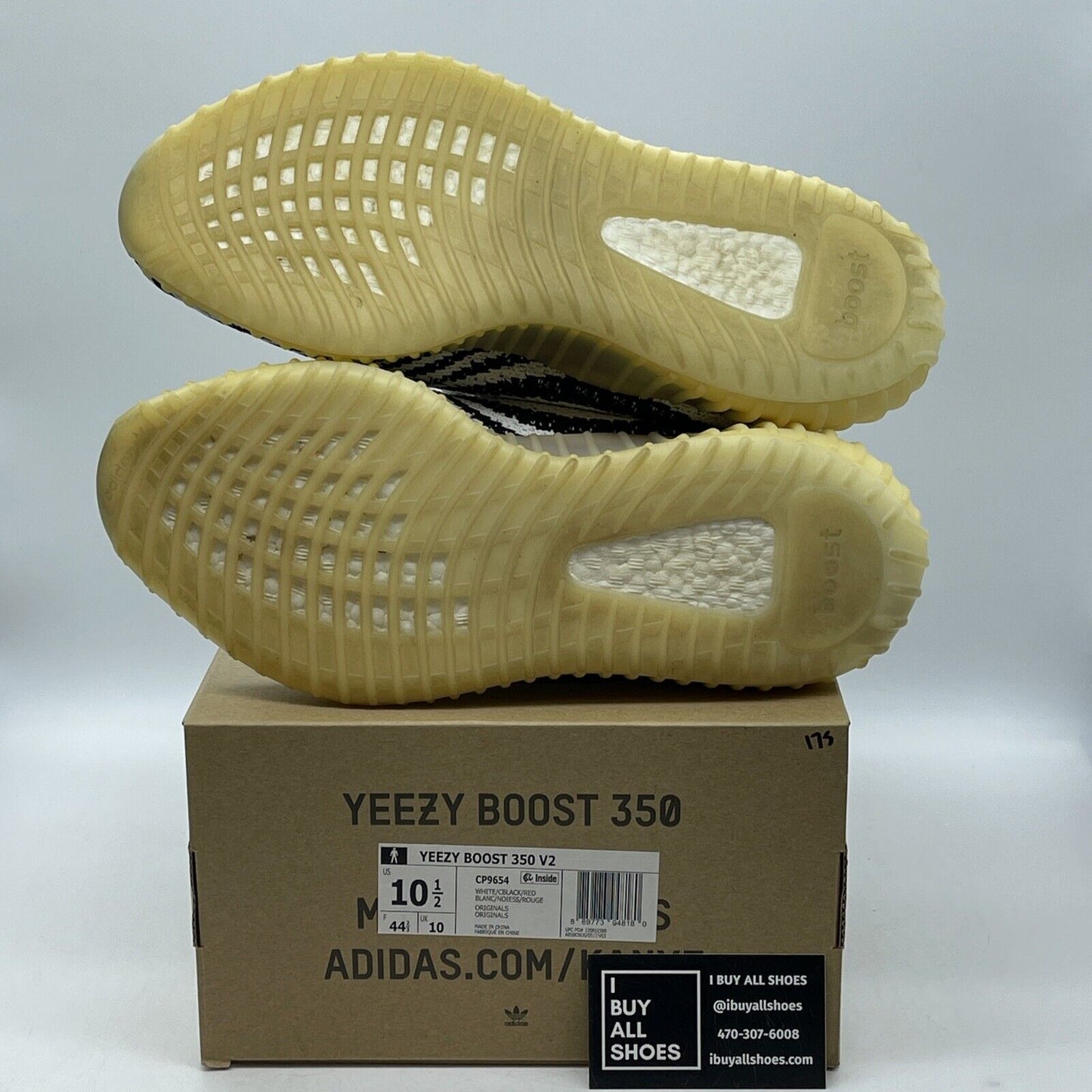 Size 10.5 - adidas Yeezy Boost 350 V2 Low Zebra Black White Red Suede (CP9654)