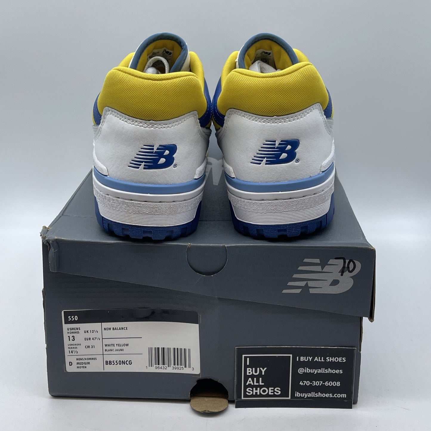 Size 13 - New Balance 550 Honeycomb Heritage Blue White Leather (BB550NCG)