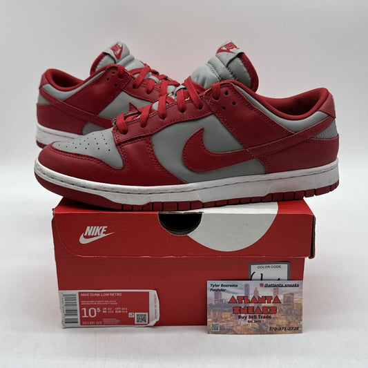 Size 10.5 - Nike Dunk Low SP UNLV 2021 Red Grey Uga College Leather Premium