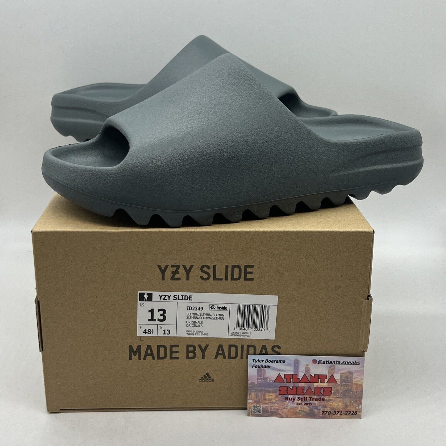 adidas Yeezy Slide Slate Marine SIZE 13 ID2349 Brand New Og All