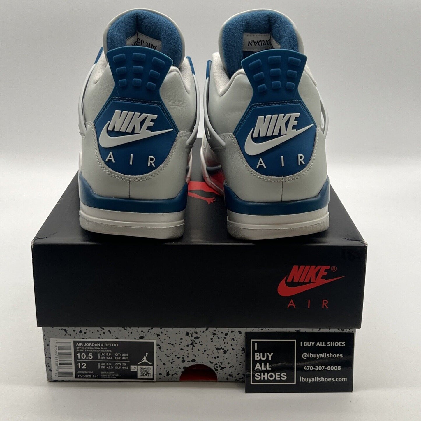 Size 10.5 - Air Jordan 4 Retro 2024 Military Blue (FV5029-141)