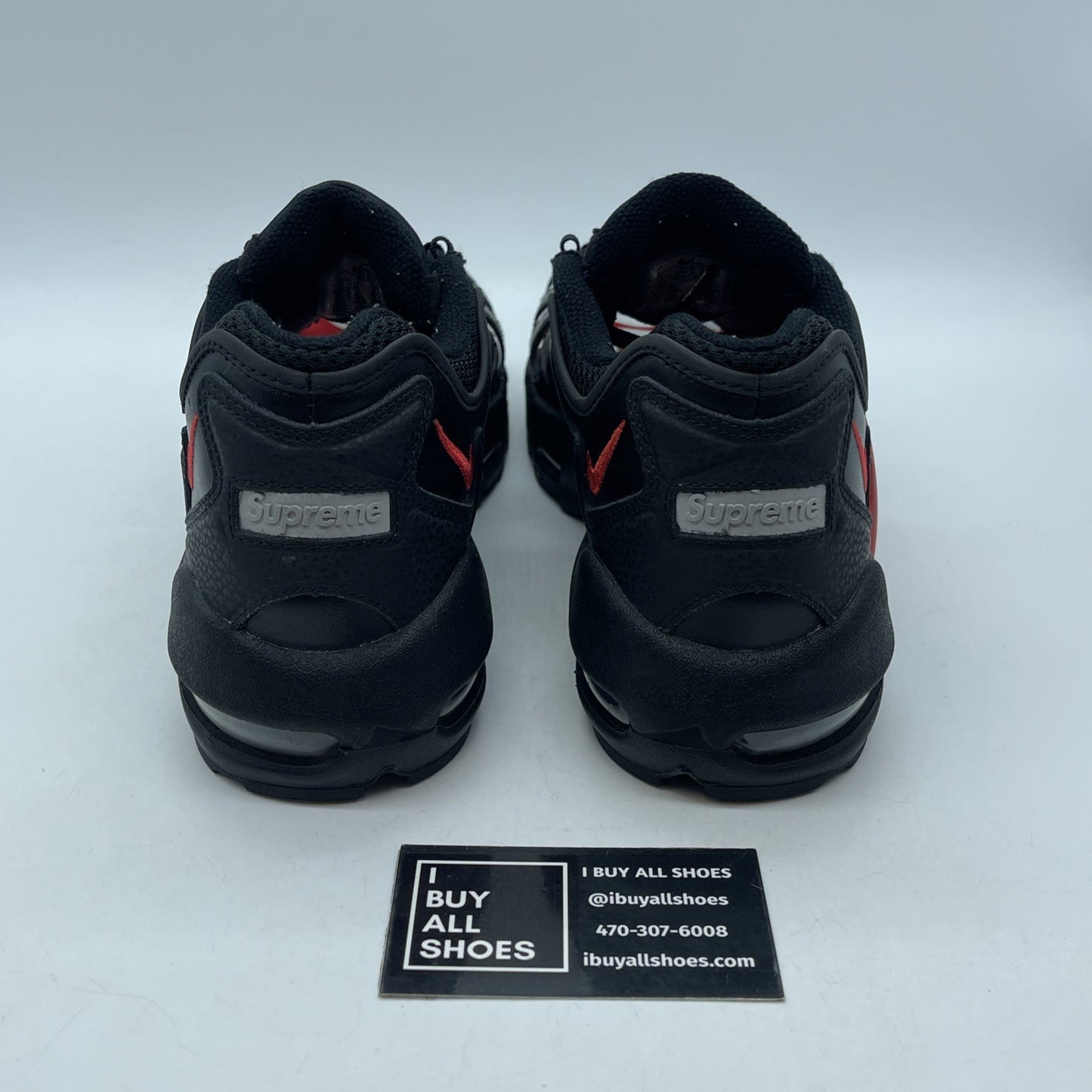 Size 9 - Nike Supreme x Air Max 96 Black Suede Leather (CV7652-002)