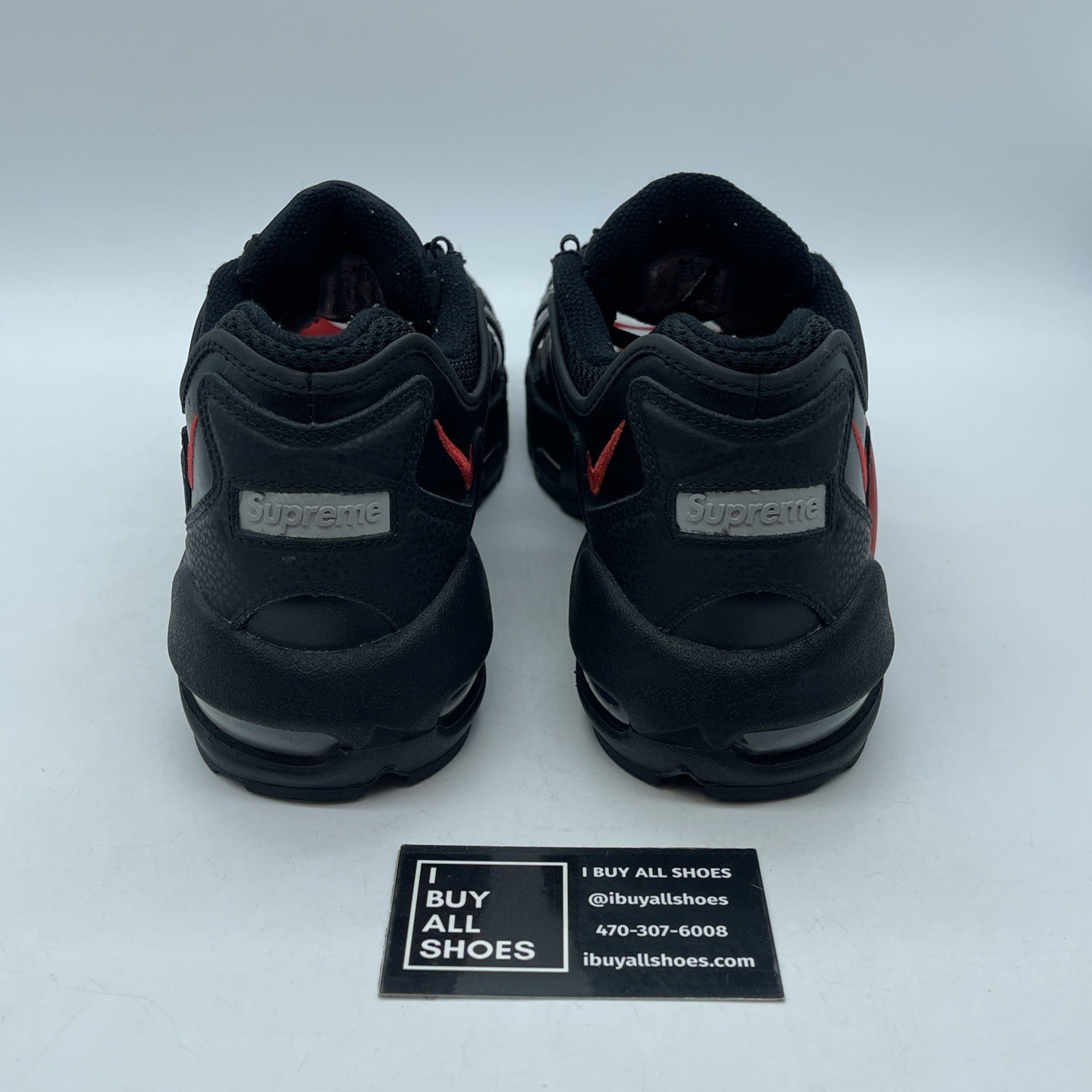 Size 9 - Nike Supreme x Air Max 96 Black Suede Leather (CV7652-002)