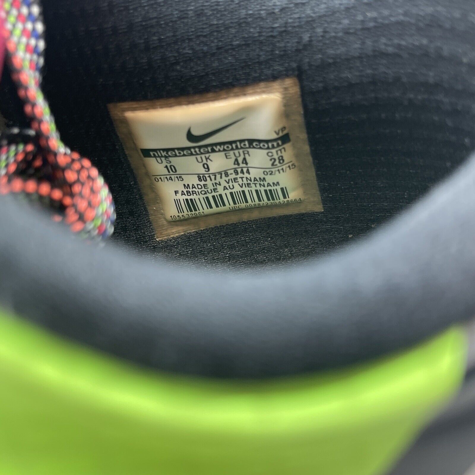 Size 10 - Nike KD 7 What The KD Pink Blue Green White Grey Leather (801778-944)