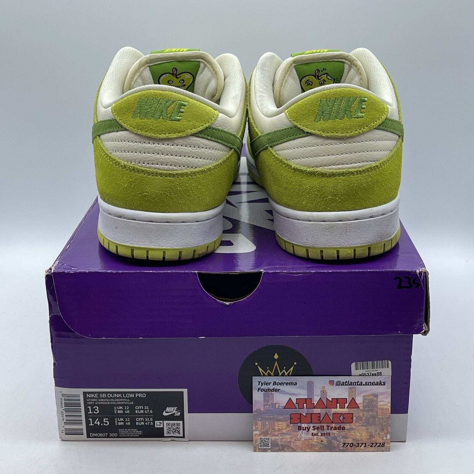 Size 13 - Nike Dunk Pro SB Low Fruity Pack - Green Apple