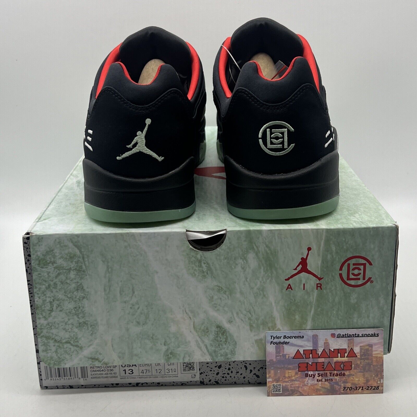 Size 13 - Jordan 5 Low x Clot Anthracite 2022 Black Red Grey (DM4660-036)