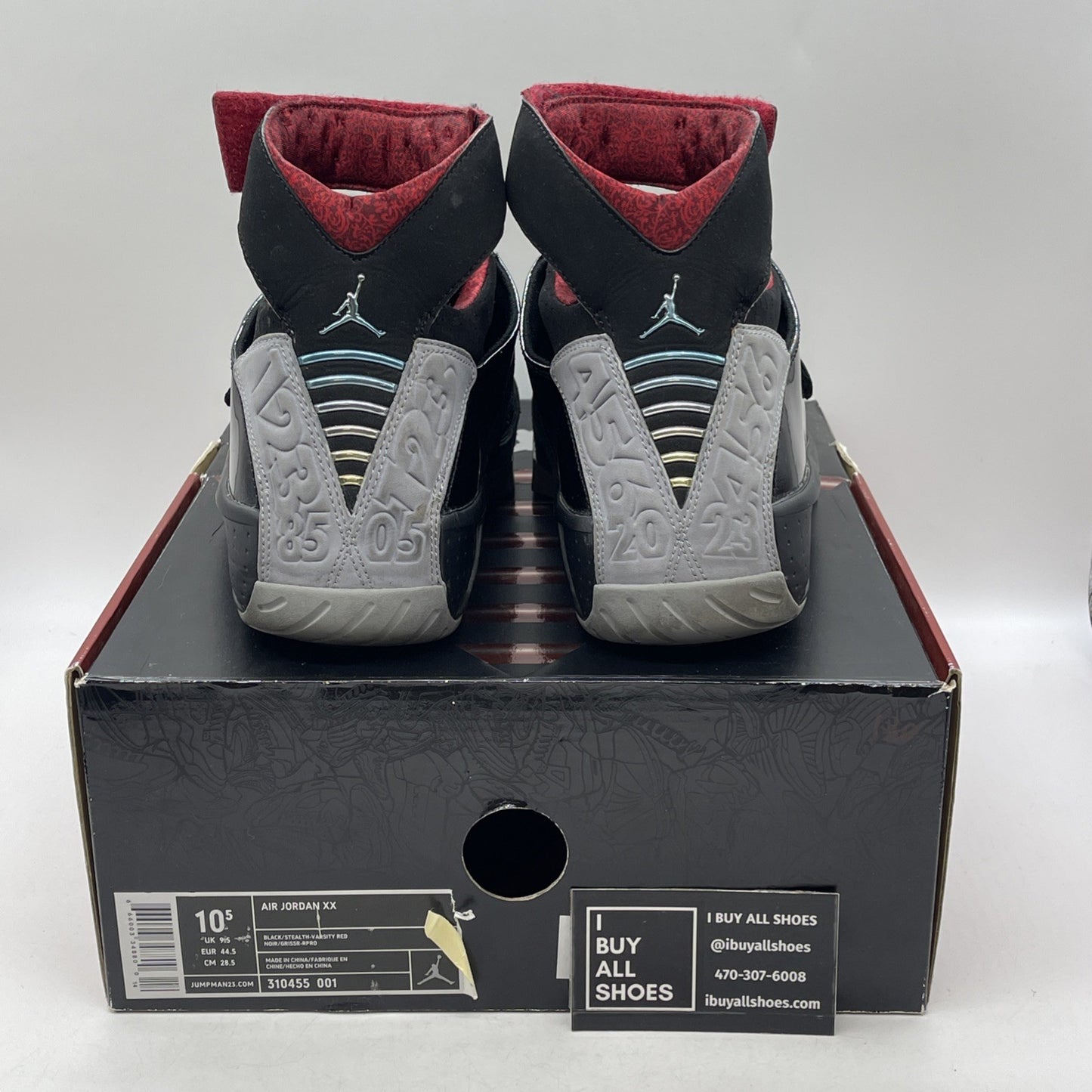 Size 10.5 - Air Jordan 20 OG 2005 Stealth (310455-001)