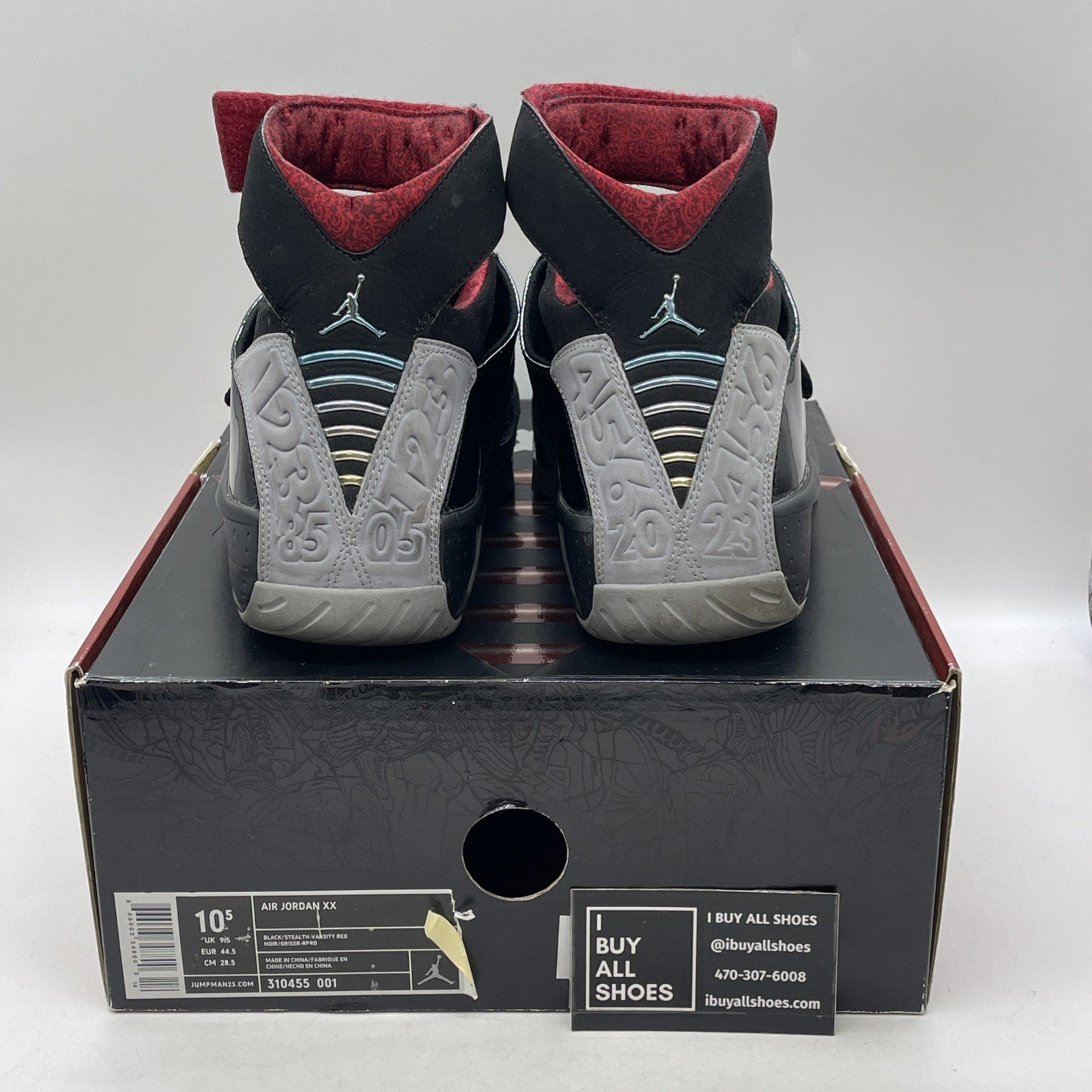 Size 10.5 - Air Jordan 20 OG 2005 Stealth (310455-001)