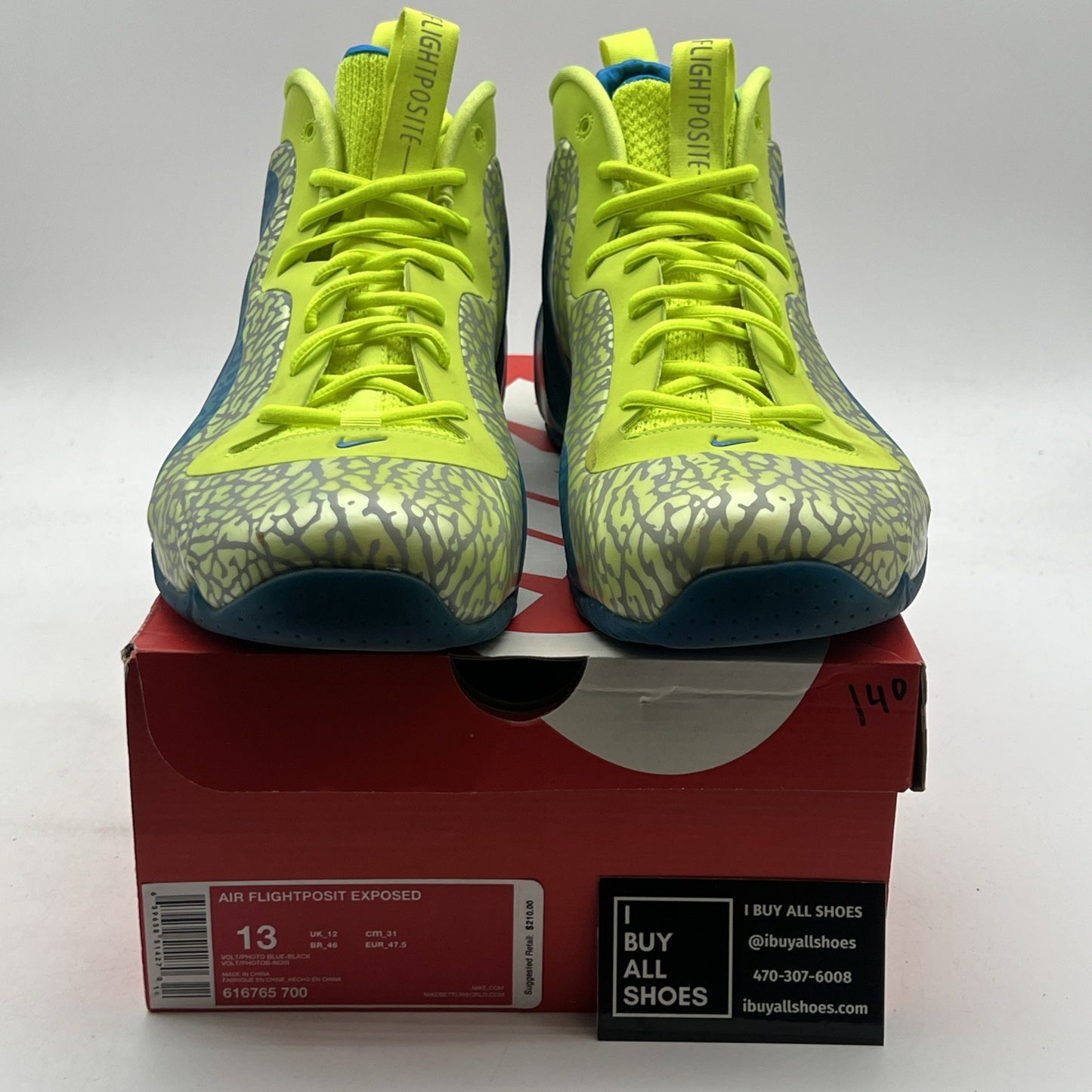 Size 13 - Nike Air Flightposite Exposed Volt (616765-700)