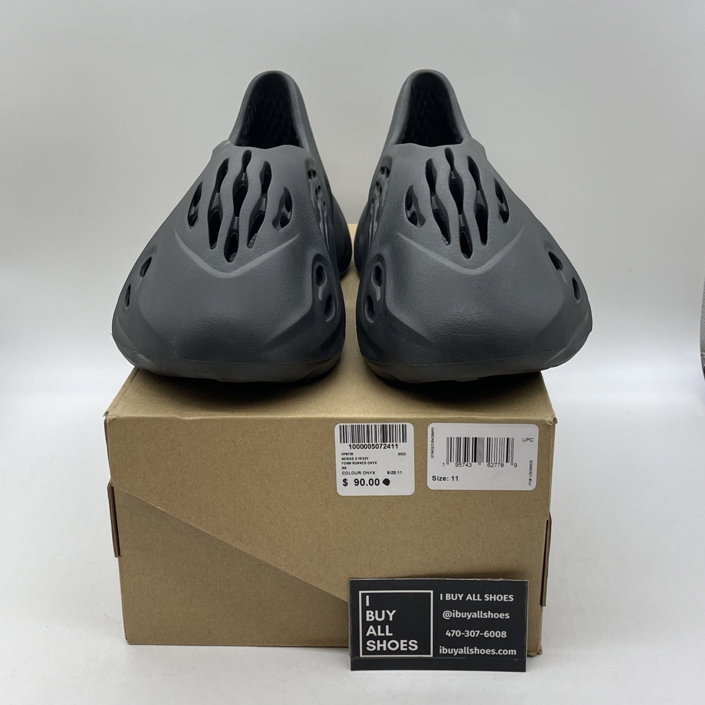 Size 11 - adidas Yeezy Foam Runner RNNR Onyx Black Rubber (HP8739)