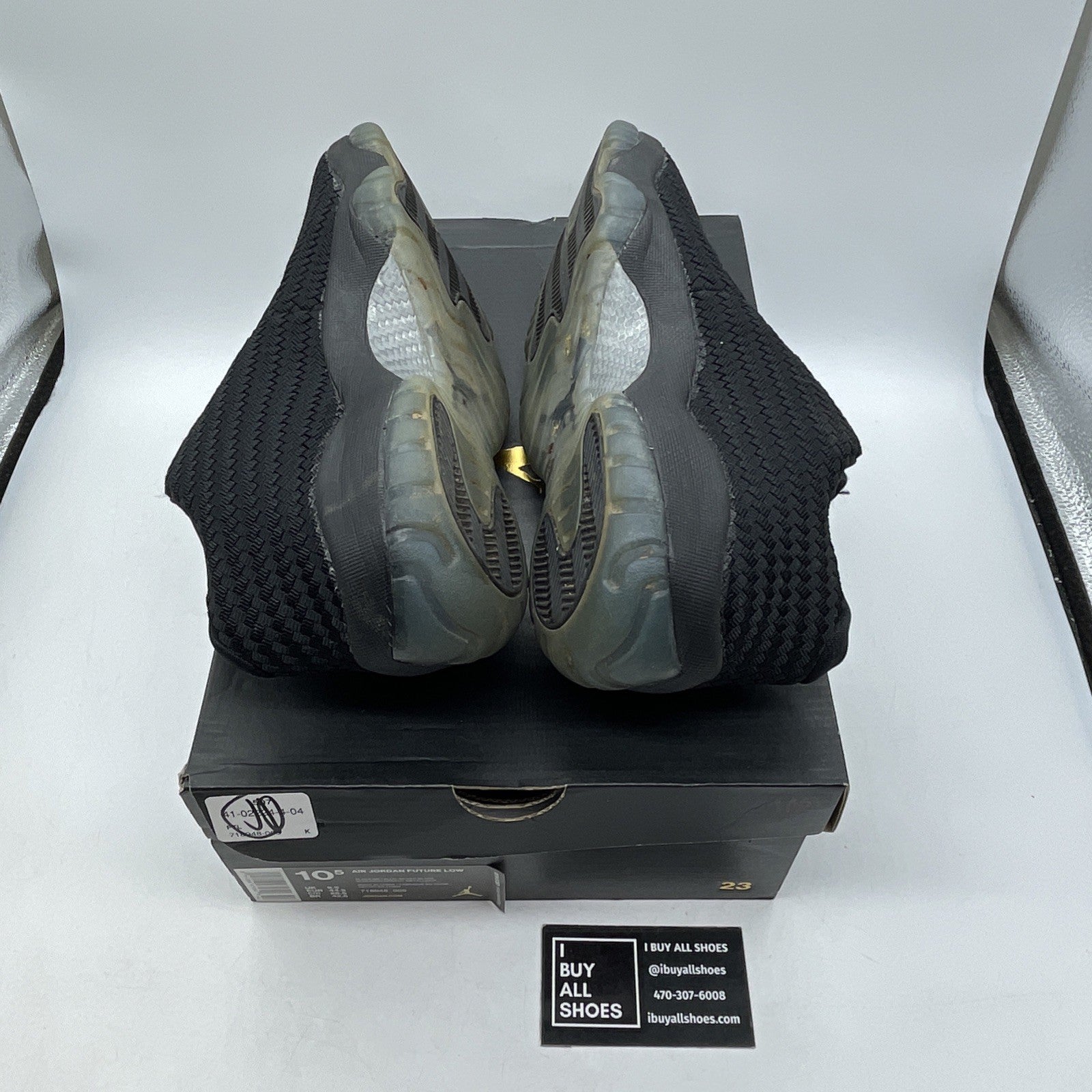 Size 10.5 - Air Jordan Future Low Gamma Black Suede (718948-005)