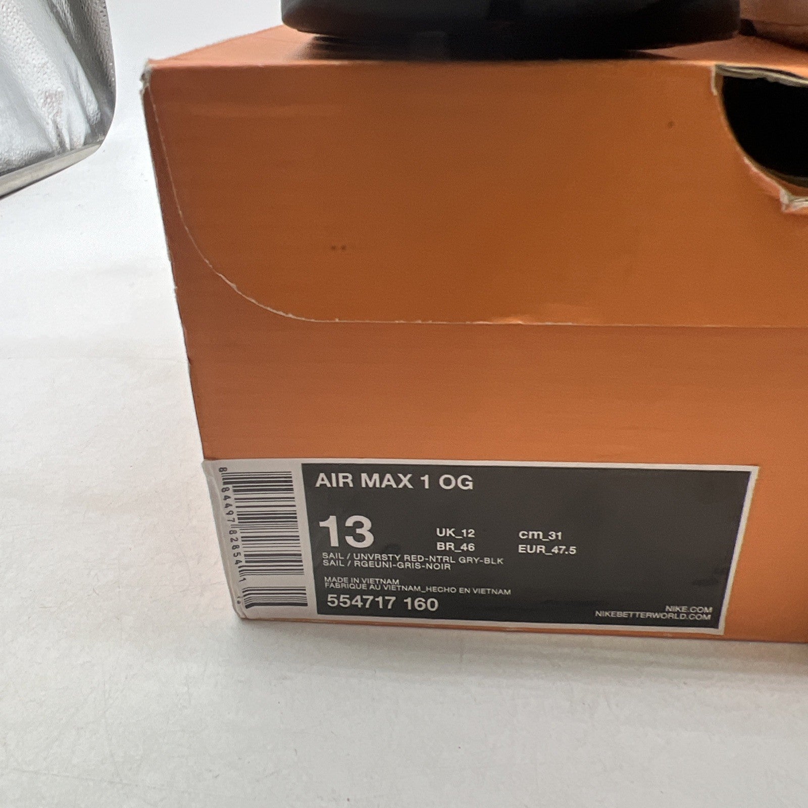 Size 13 - Nike Air Max 1 OG Vintage (554717-160)