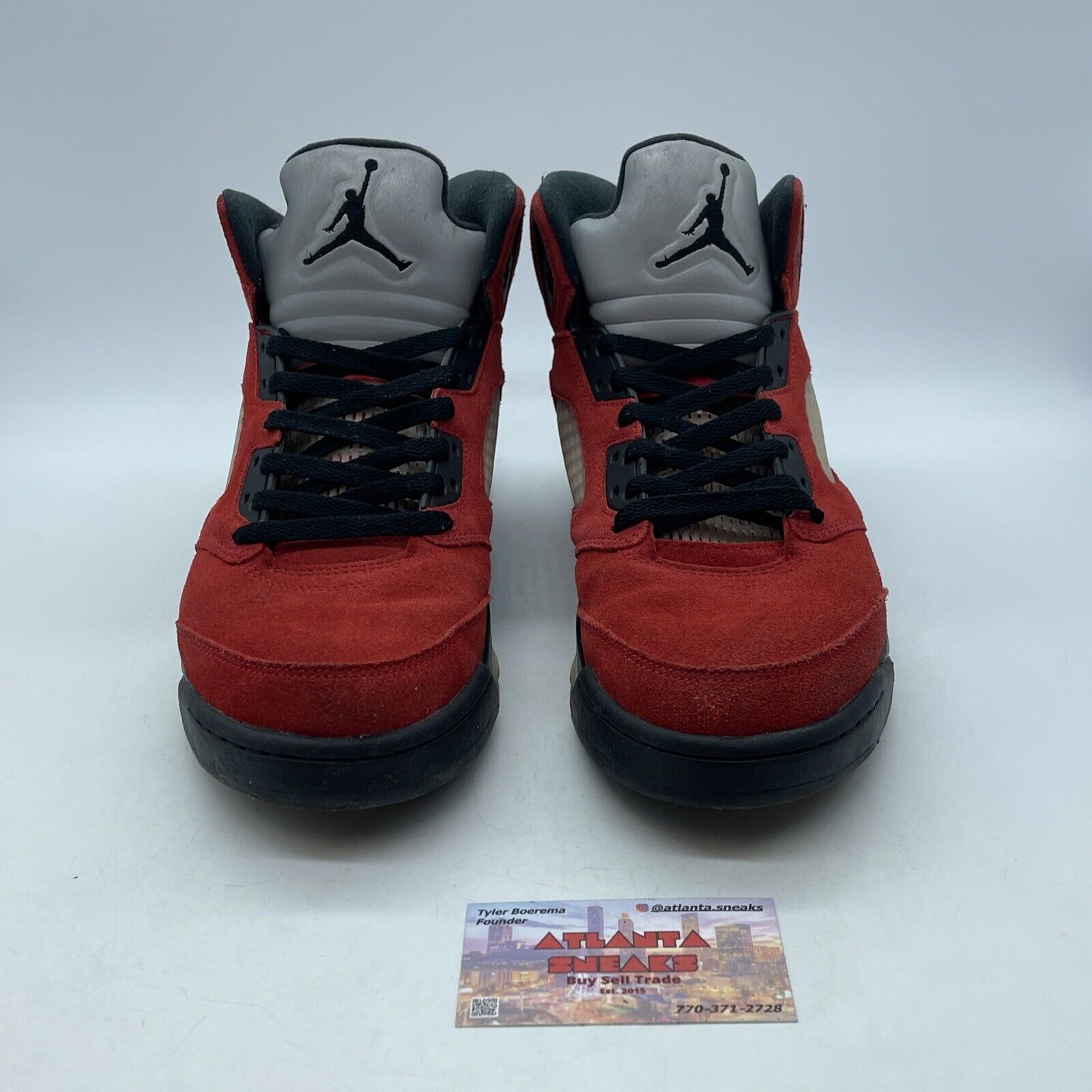 Size 11 - Jordan 5 Retro Mid Raging Bull Red Suede Black White (DD0587-600)