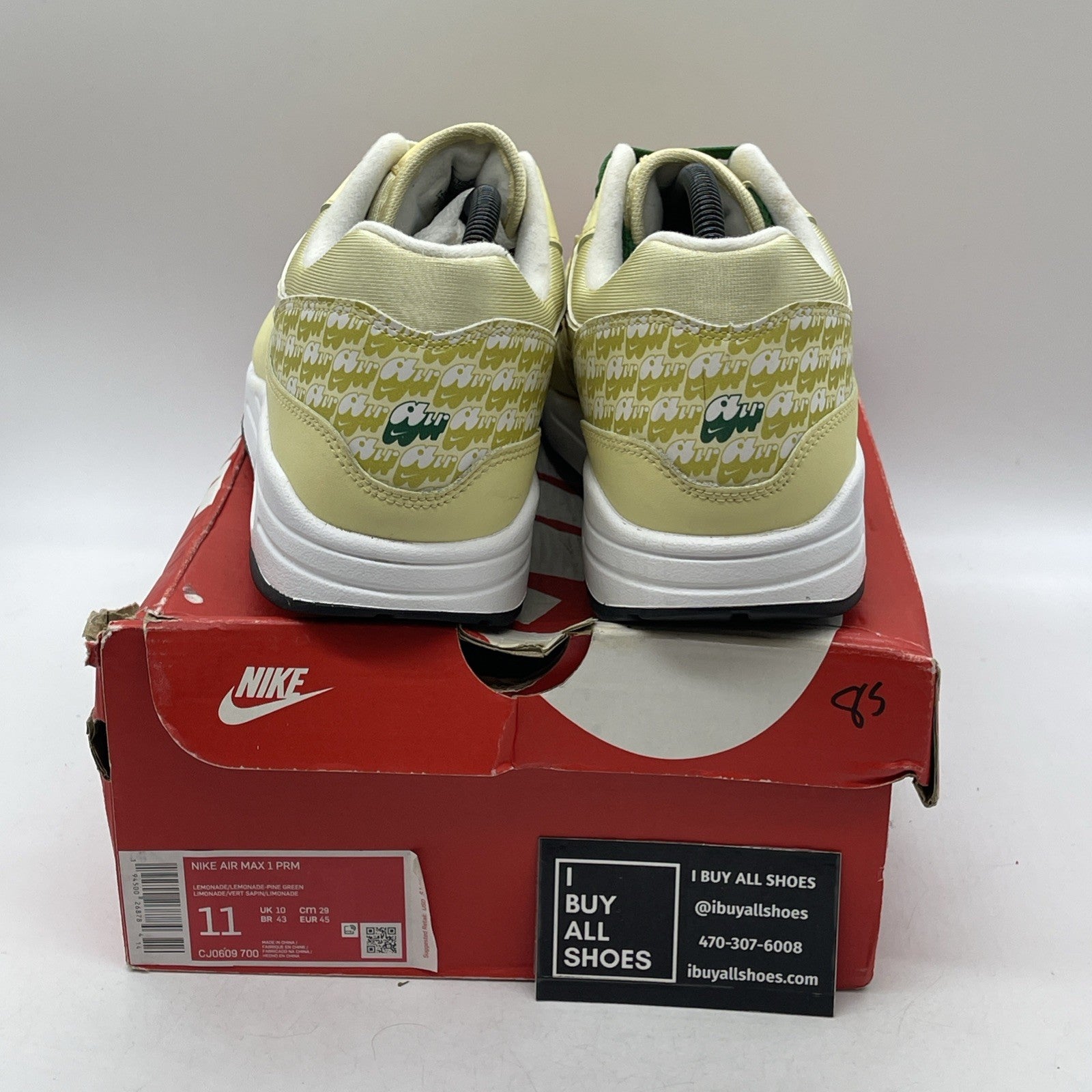 Size 11 - Nike Air Max 1 'Lemonade' (CJ0609-700)
